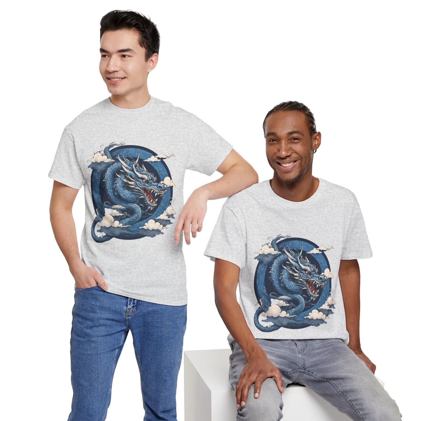 Dragon bleu japonais - T-shirt de sport Flashlander