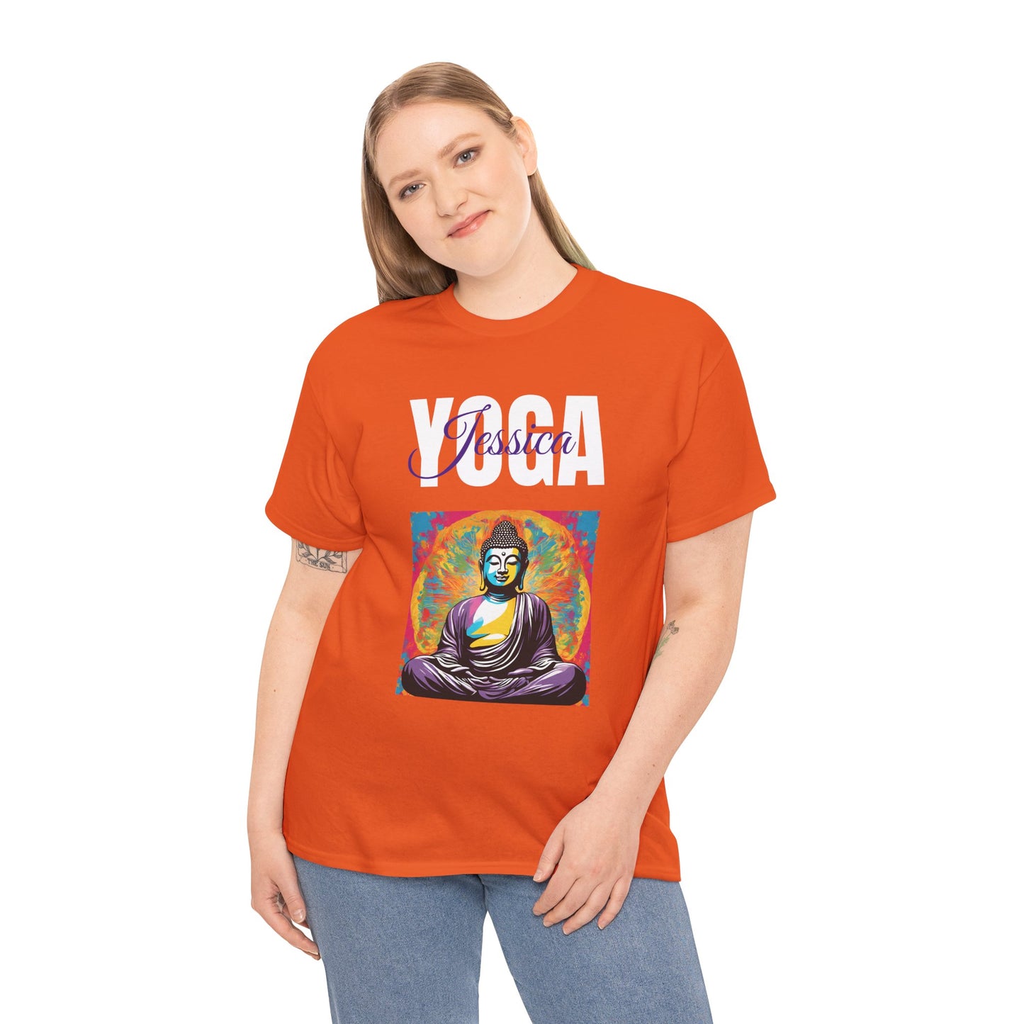 Personalized Yoga Shirt - Buddha Tee - Custom Name Flashlander Yoga Tee