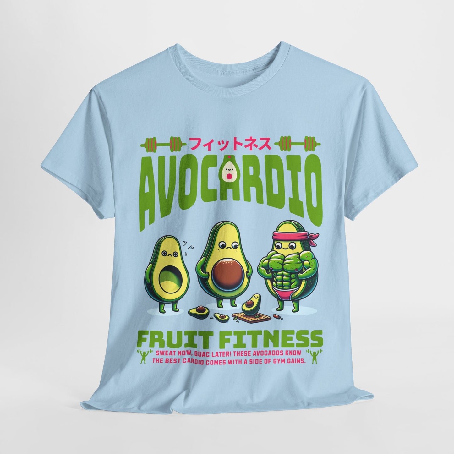 Avocardio Active Gym Shirt Avocado Fitness Graphic Tee