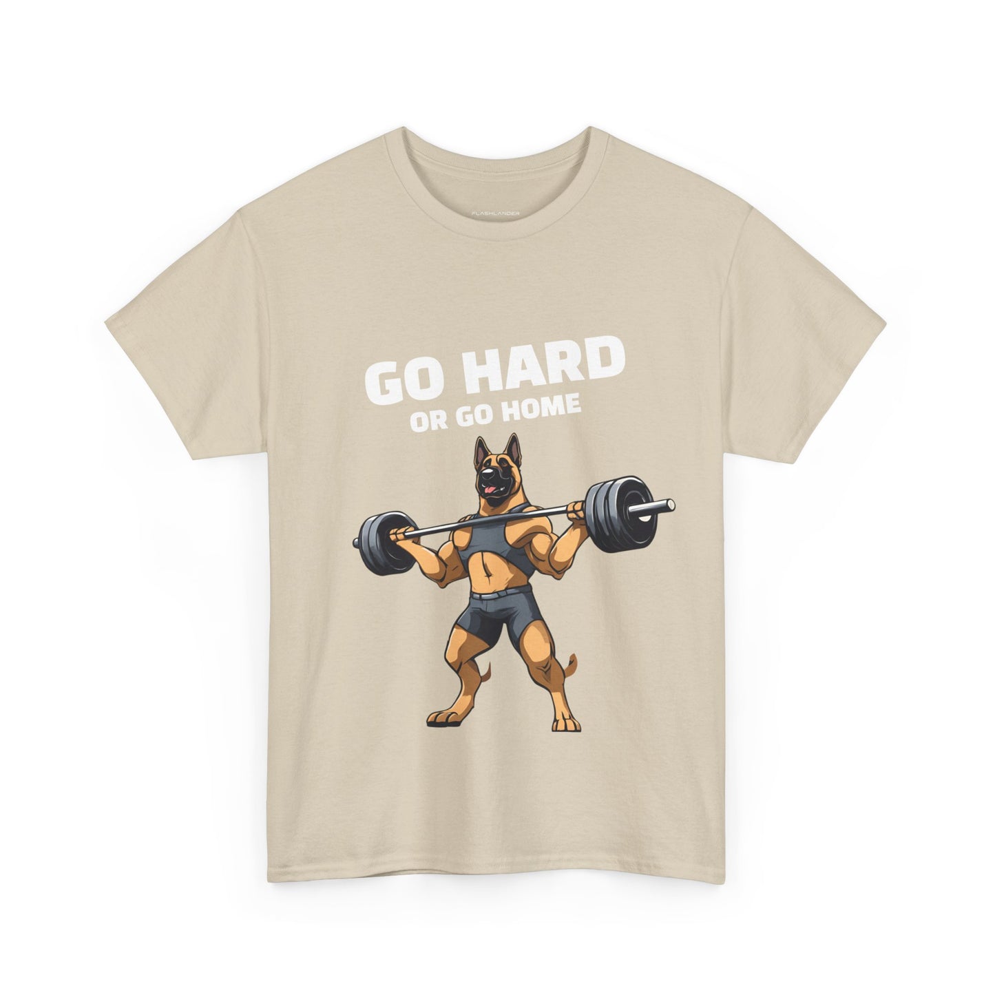 Muscular German Shepherd Dog Weightlifting  - Flashlander Gym Shirt