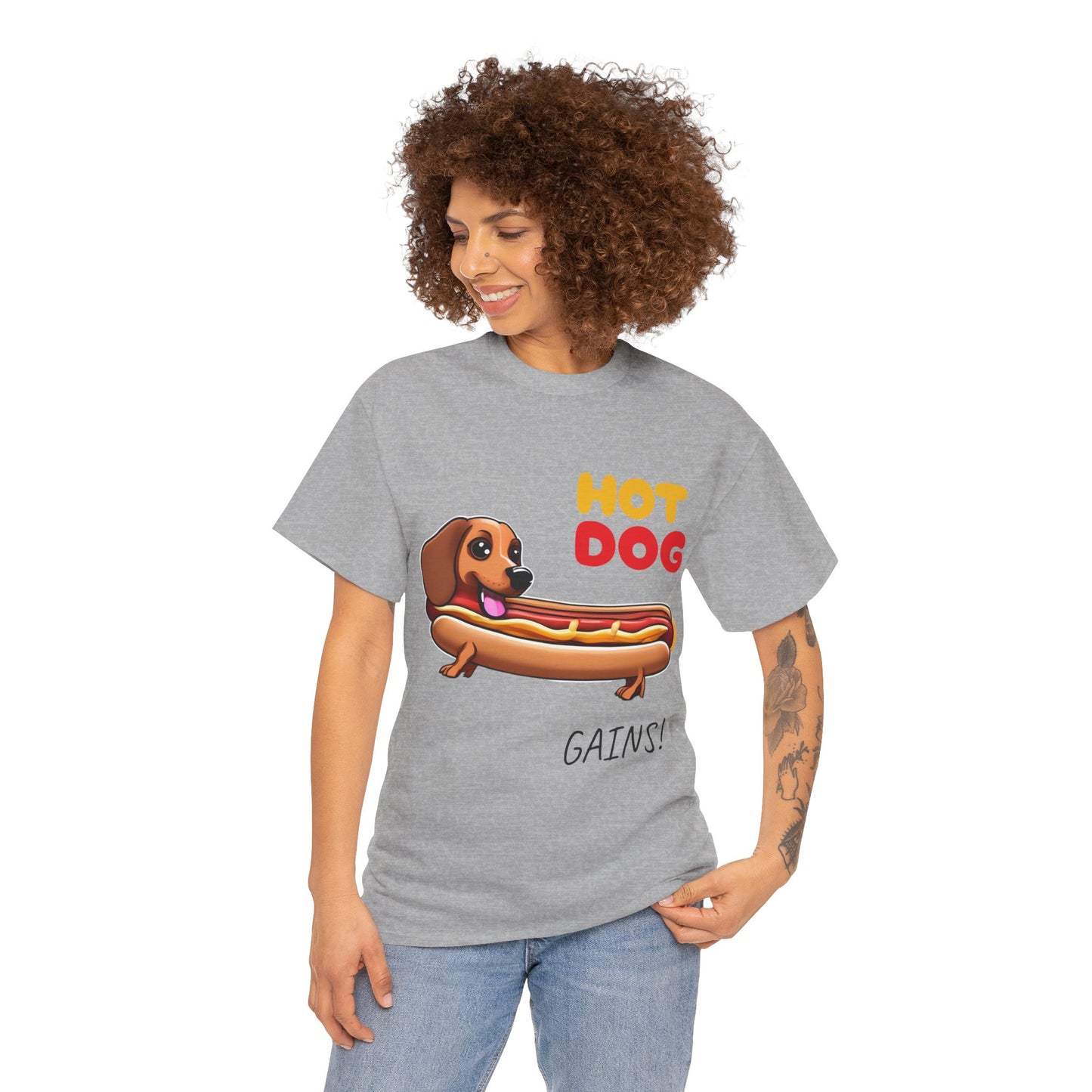 Hot Dog Gains Dachshund Dog - Flashlander Gym Shirt