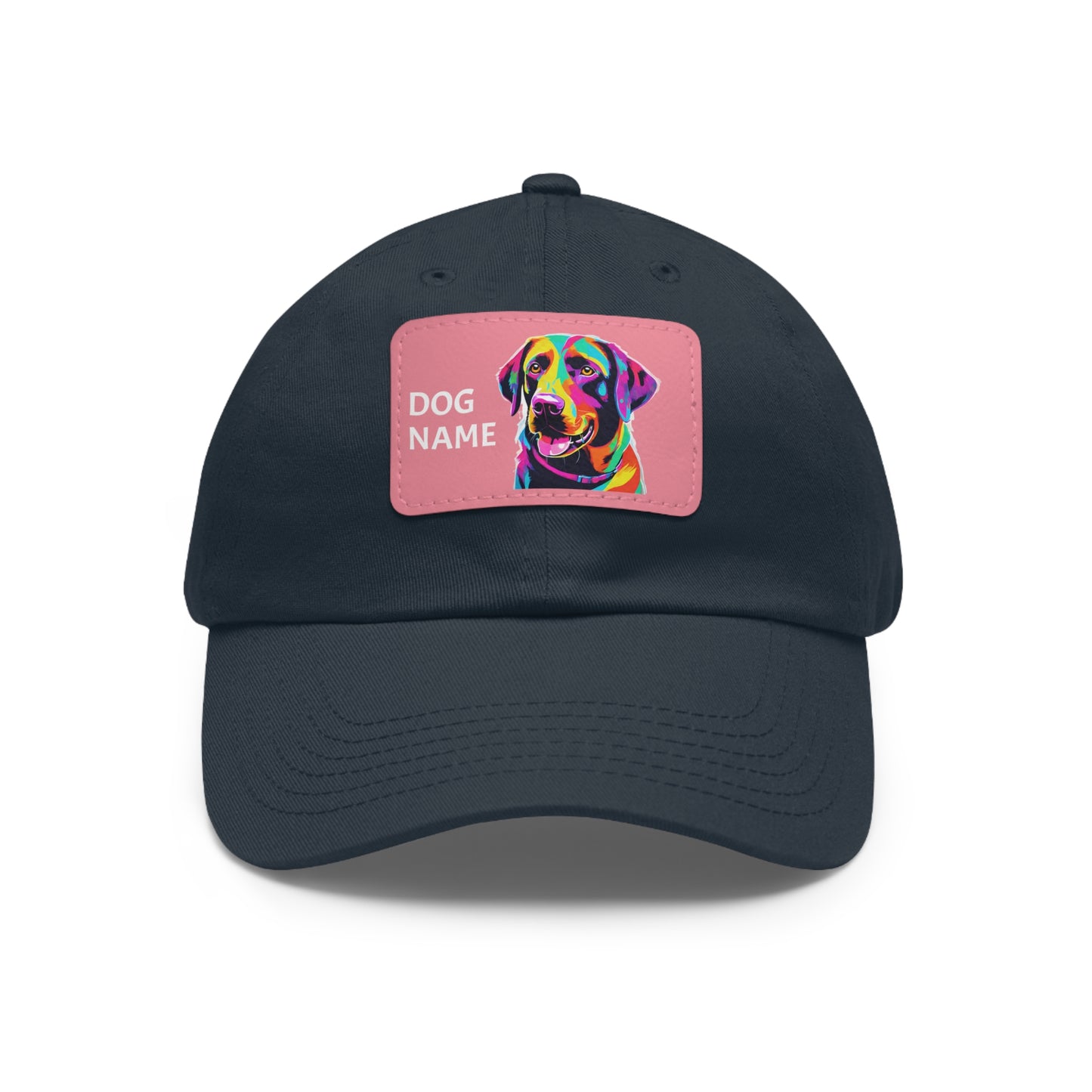 Retriever Cap Sportswear Cap Dog Labrador Retriever Pop Art Cap Dad Hat with Leather Patch (Rectangle) Custom Hat Flashlander