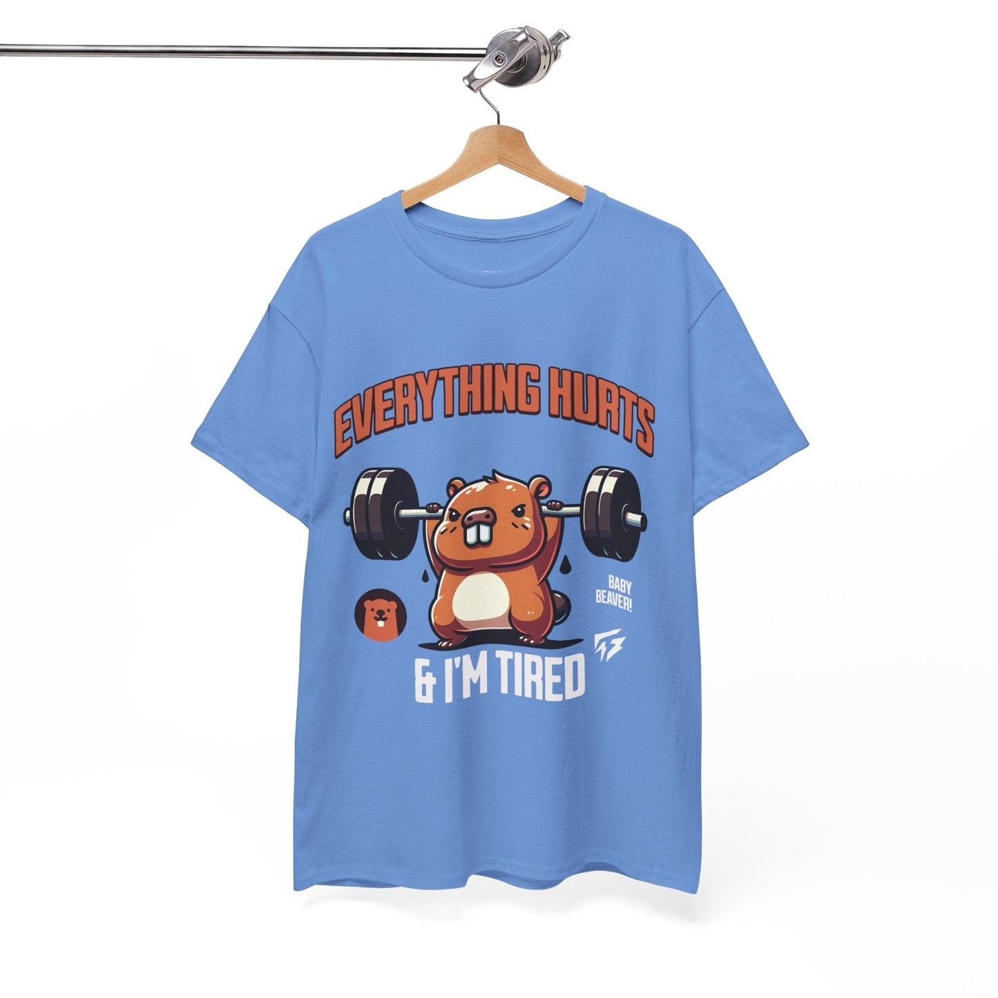 T-shirt de sport Beaver Everything Hurts &amp; I'm Tired T-shirt de sport Flashlander en coton unisexe noir anthracite T-shirt graphique de performance