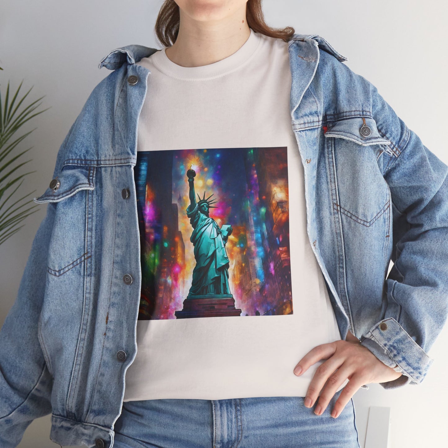 The Statue of Liberty in the Heart of New York Graphic Tee Flashlander