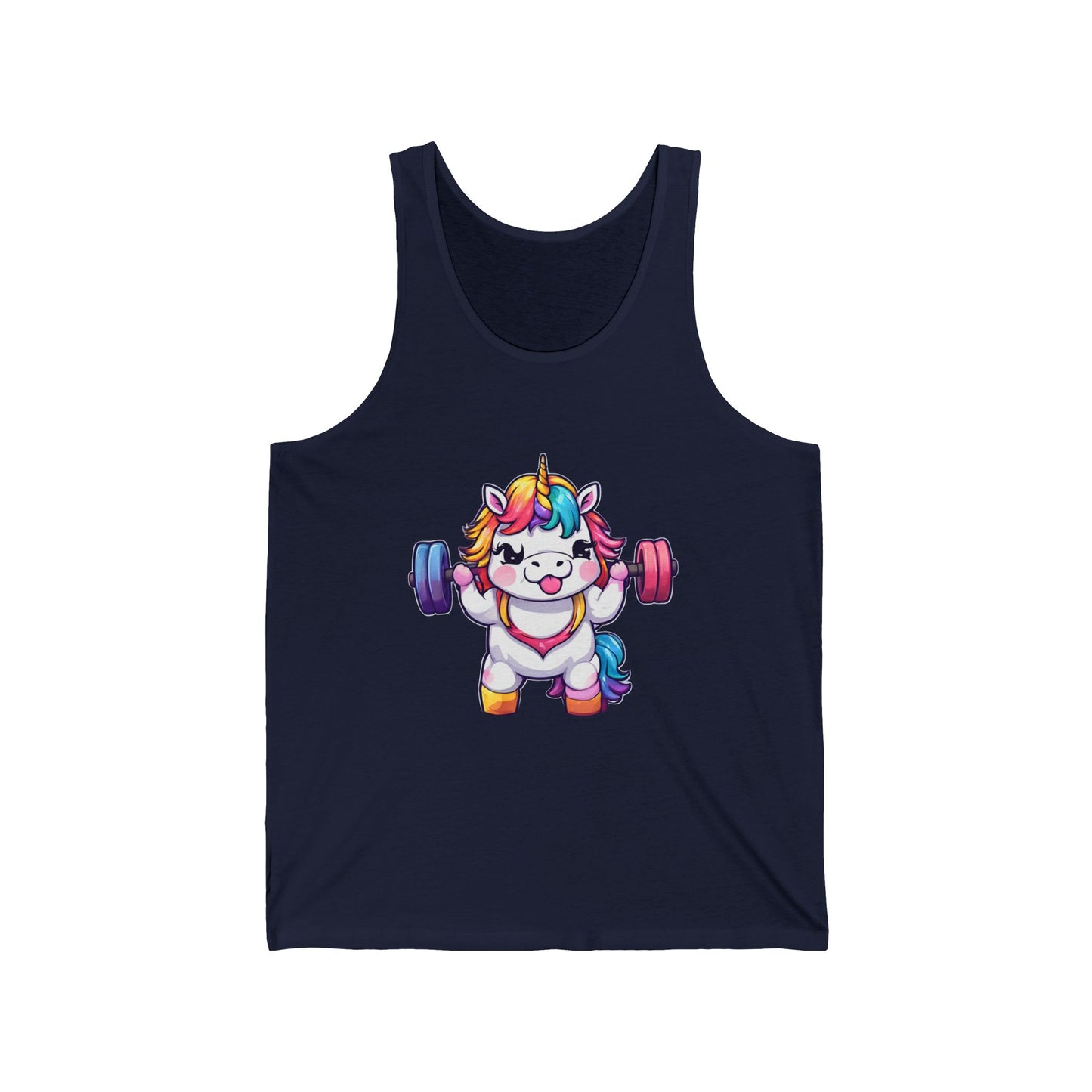 Weightlifting Unicorn Vintage Gym Cotton Unisex Jersey Tank