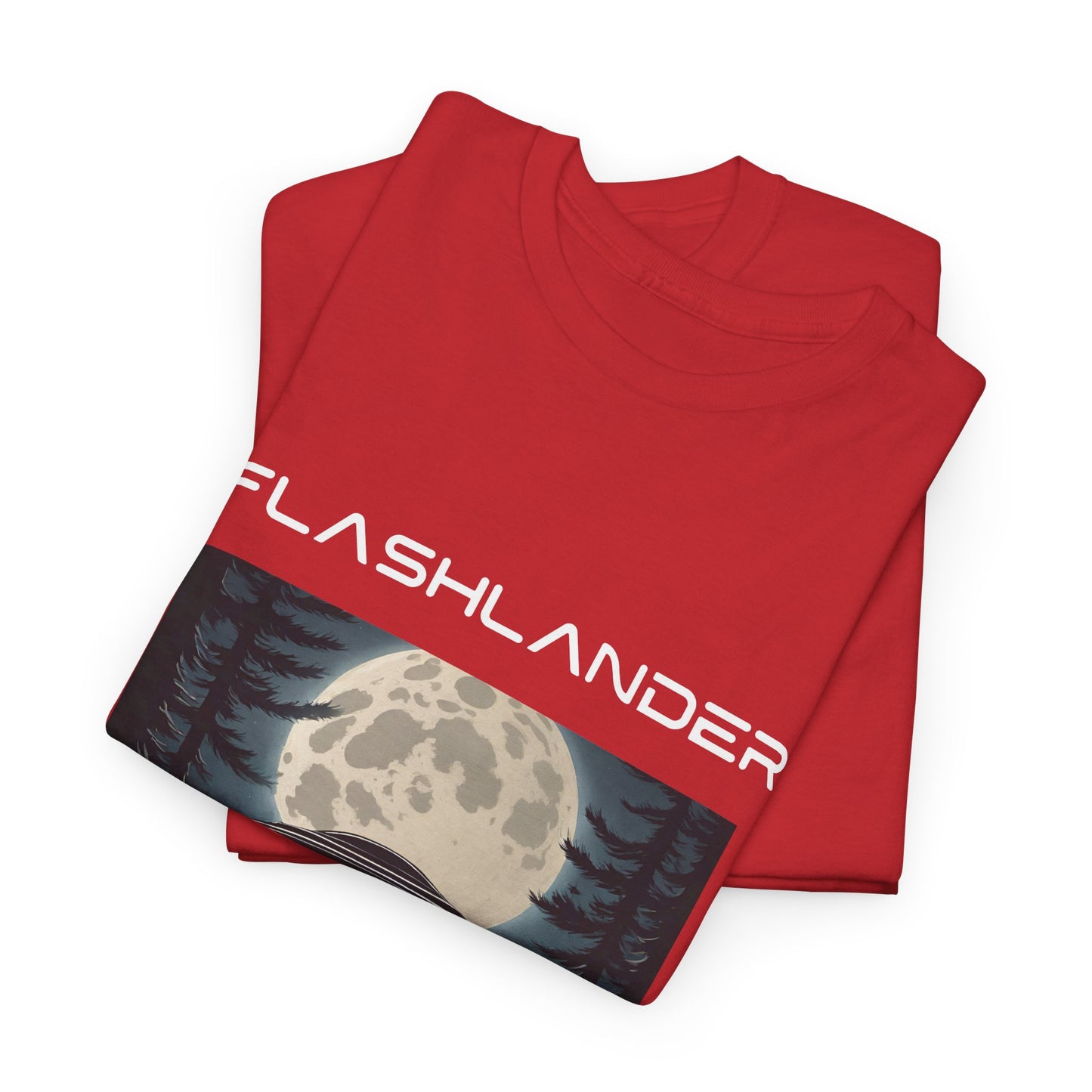 UFO Soaring Low in the Forest Tee Flashlander Gym Shirt