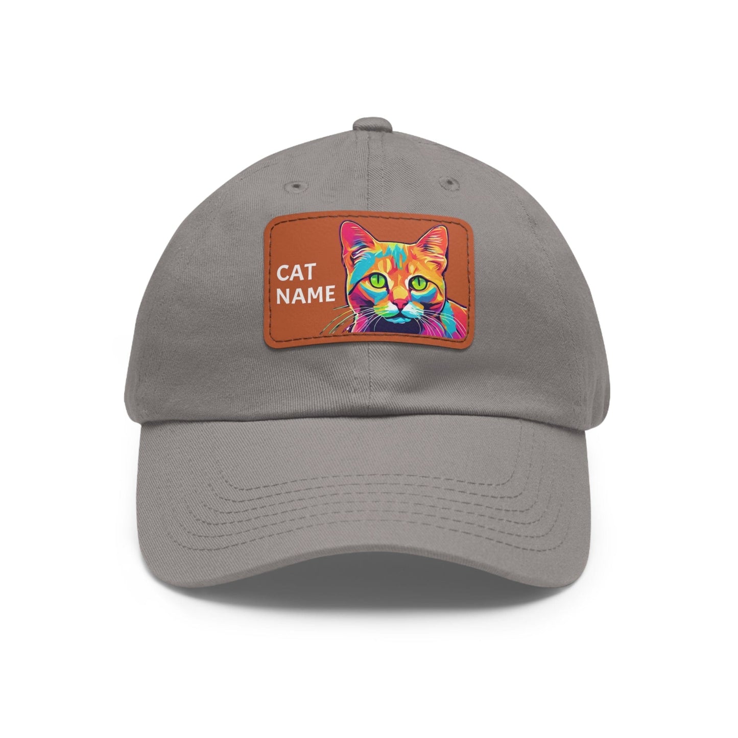 Cat Hat Cat Cap Cat Pop Art Hat Dad Hat with Patch (Rectangle) Baseball Cap Kitten Hat Kitty Hat Kitty Cap Custom Hat Flashlander