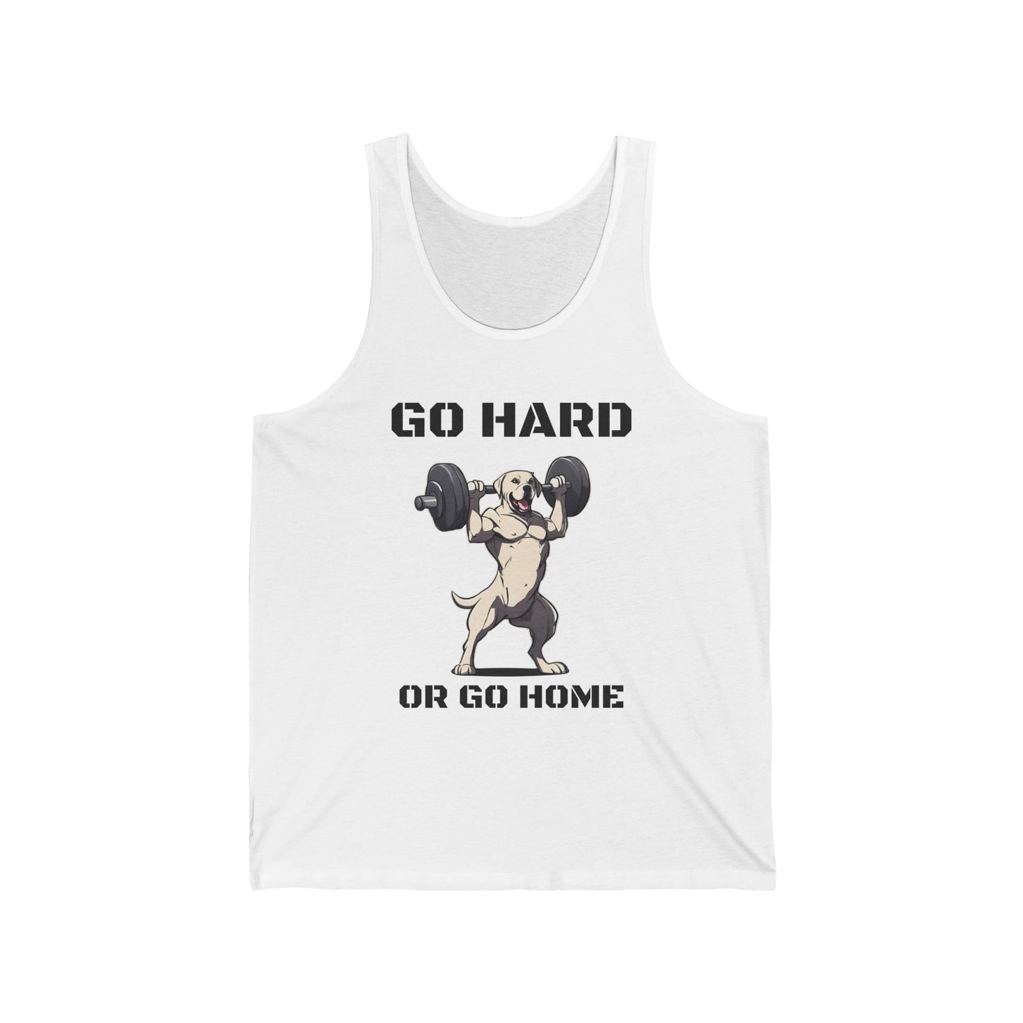 Muscular Labrador Retriever Dog Bodybuilding Gym Cotton Unisex Jersey Tank