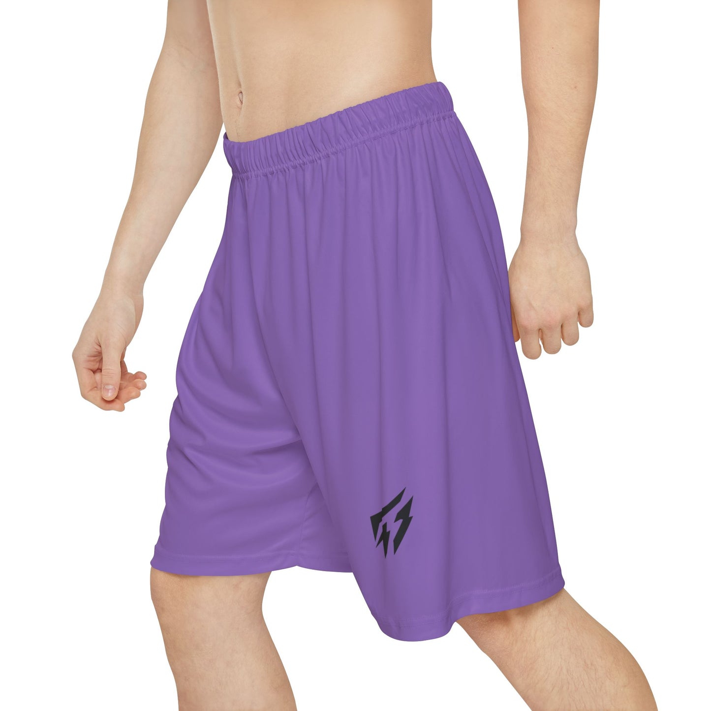 Flashlander ALG Performance Men’s Sports Shorts (AOP) Light Purple B