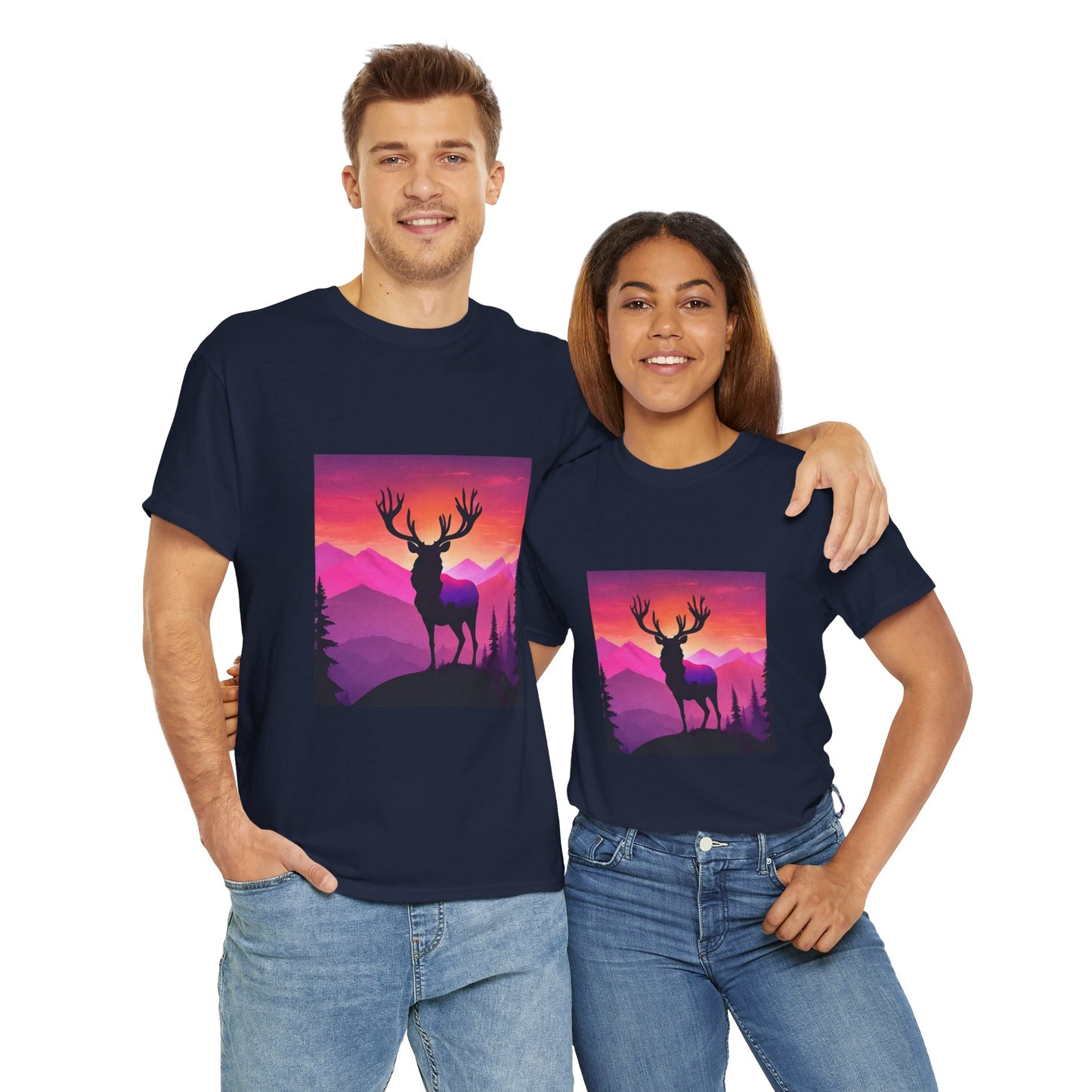 Deer Majestic Sunset Flashlander Gym Shirt