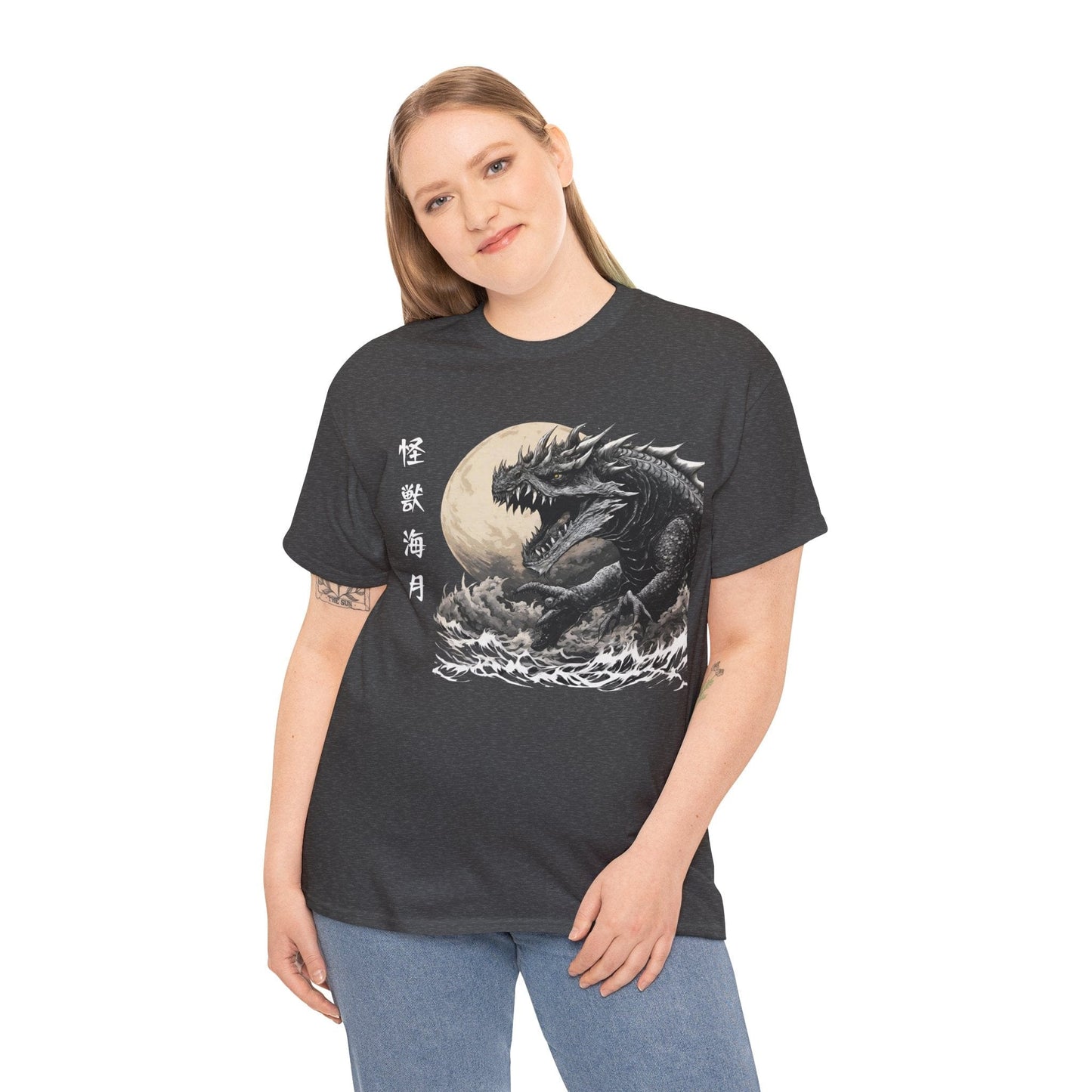 T-shirt de sport Flashlander, le monstre marin Kraken émerge, menace au clair de lune