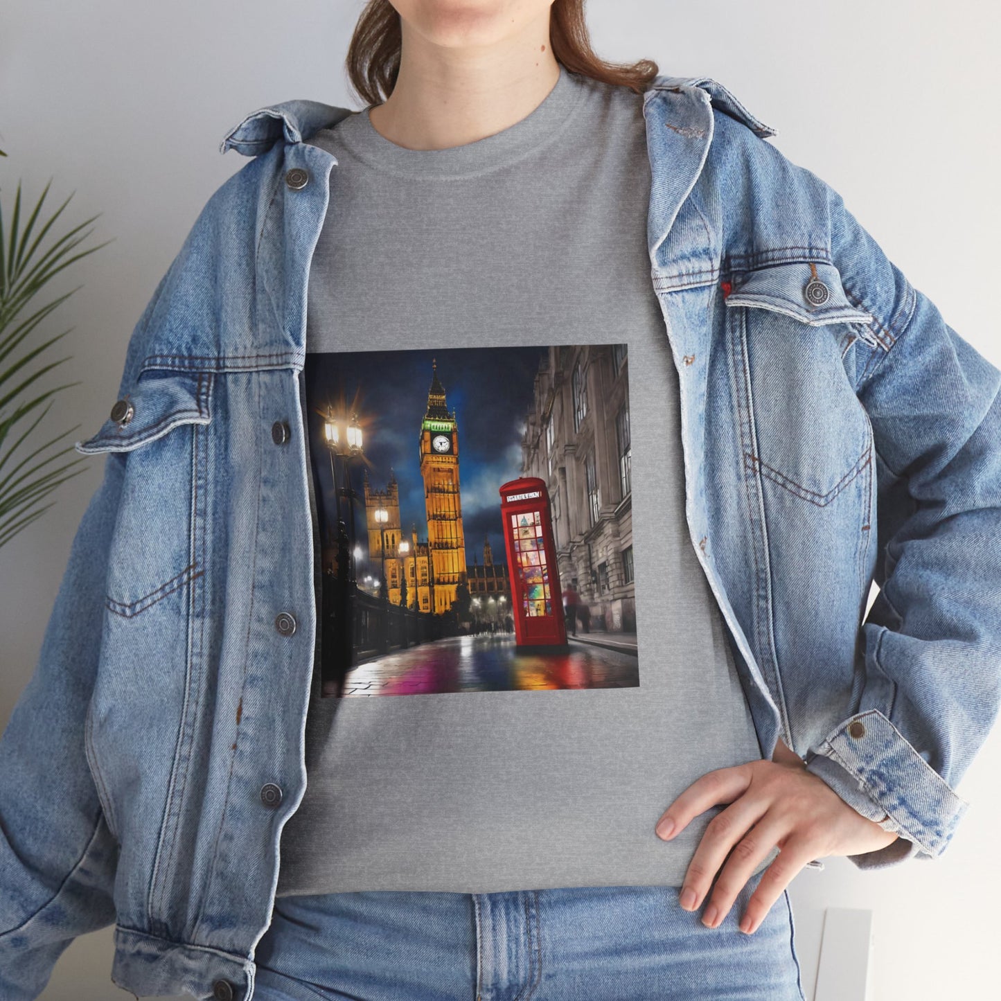 London City Big Ben, Reino Unido, Inglaterra Camisa Unisex Heavy Cotton Camiseta Marca Flashlander