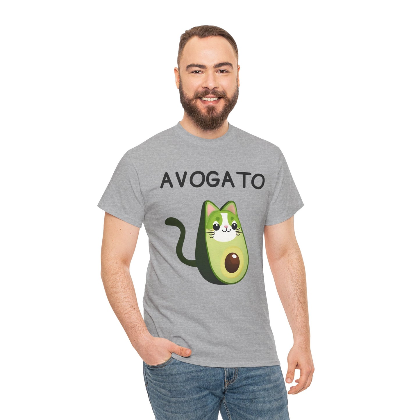 Avogato Funny Avocado Cat Face - Flashlander Gym Shirt