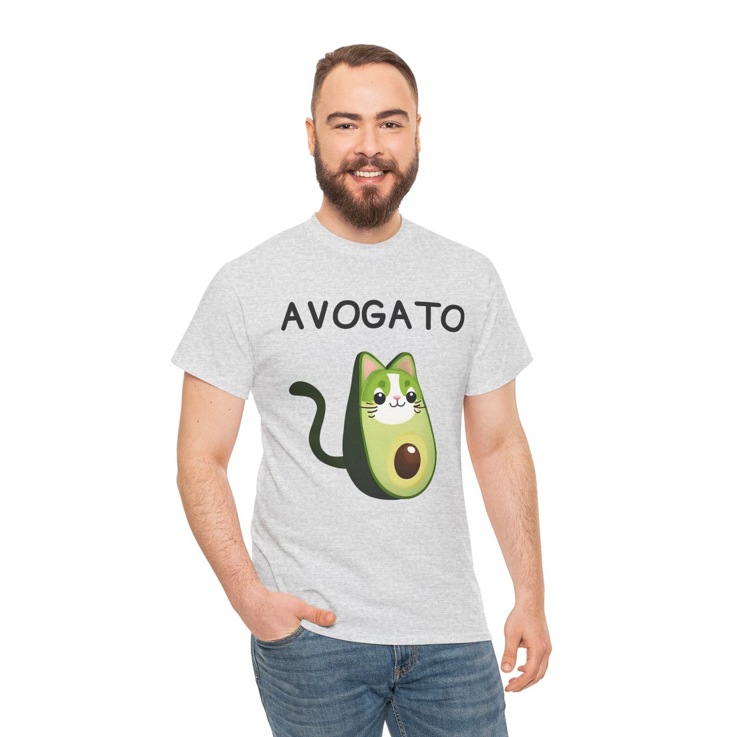 Avogato Funny Avocado Cat Face - Flashlander Gym Shirt