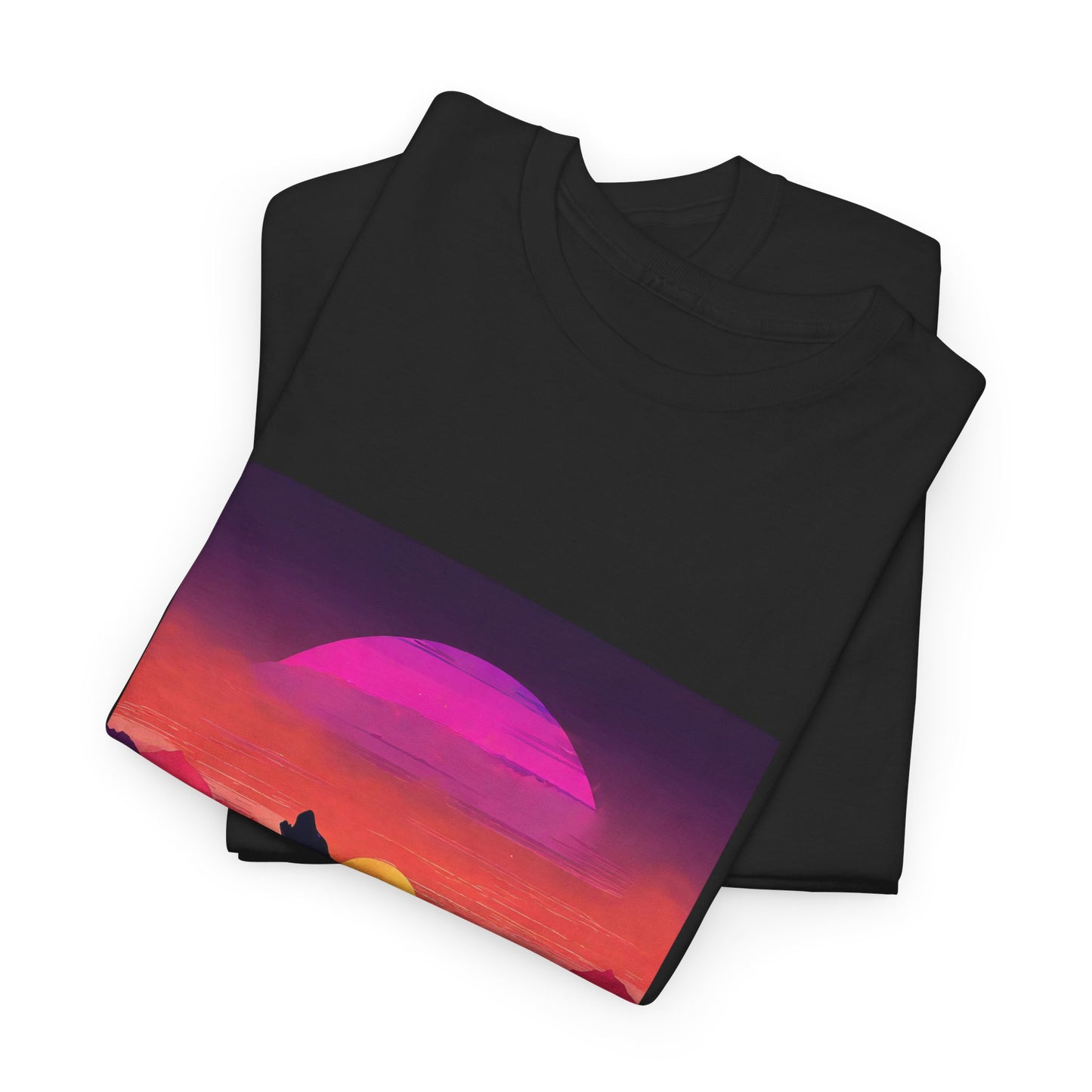 Wolf Majestic Sunset Gaphic Tee Flashlander