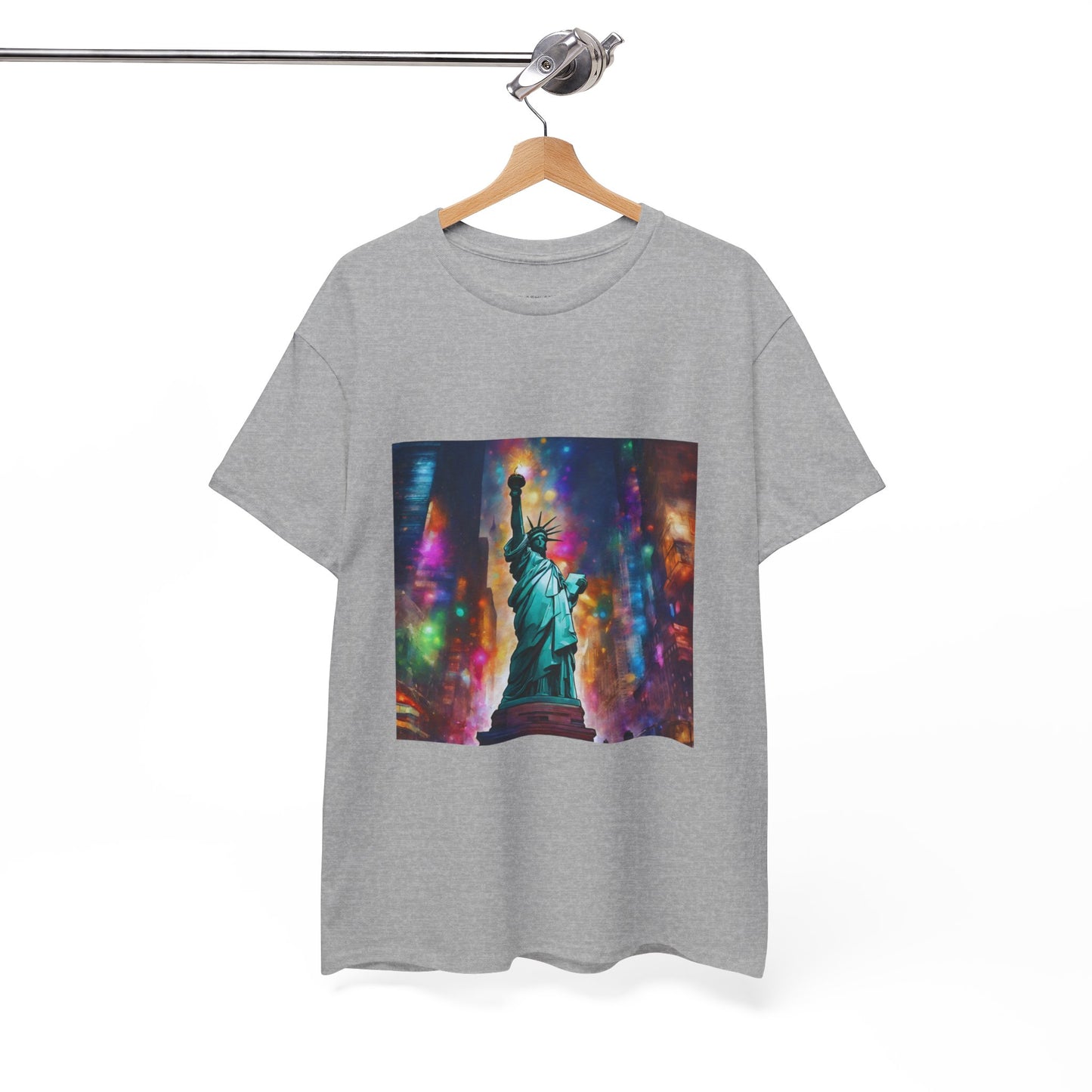 The Statue of Liberty in the Heart of New York Graphic Tee Flashlander