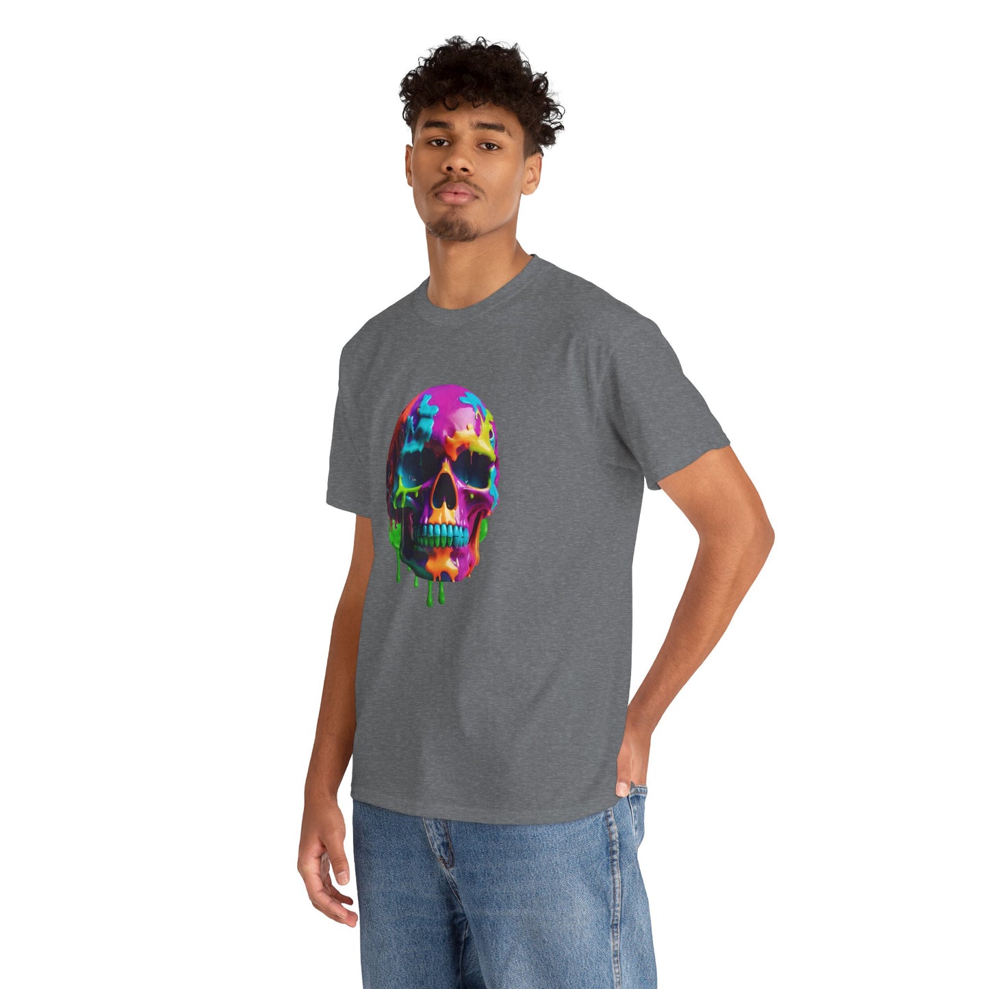 Camiseta con calavera de fusión de neón Flashlander