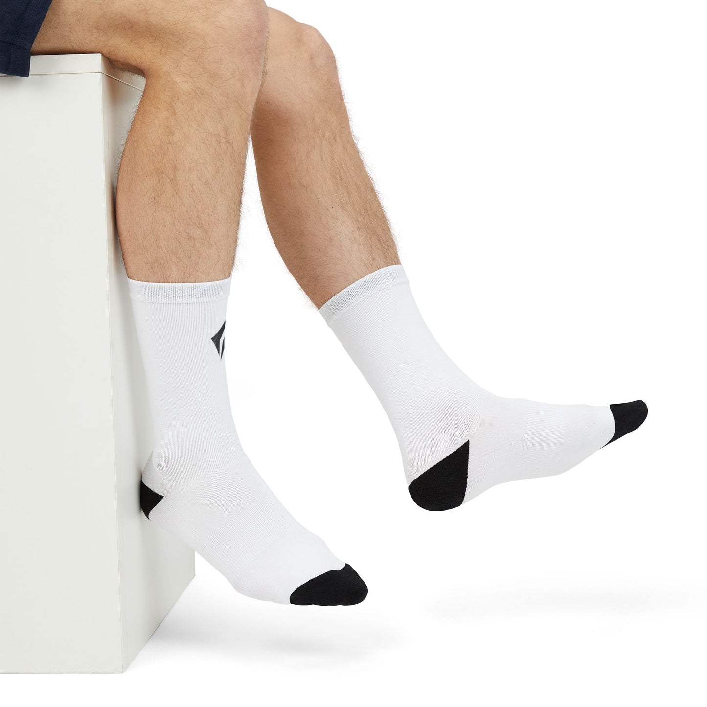 Flashlander Thunder Crew Sports Socks White