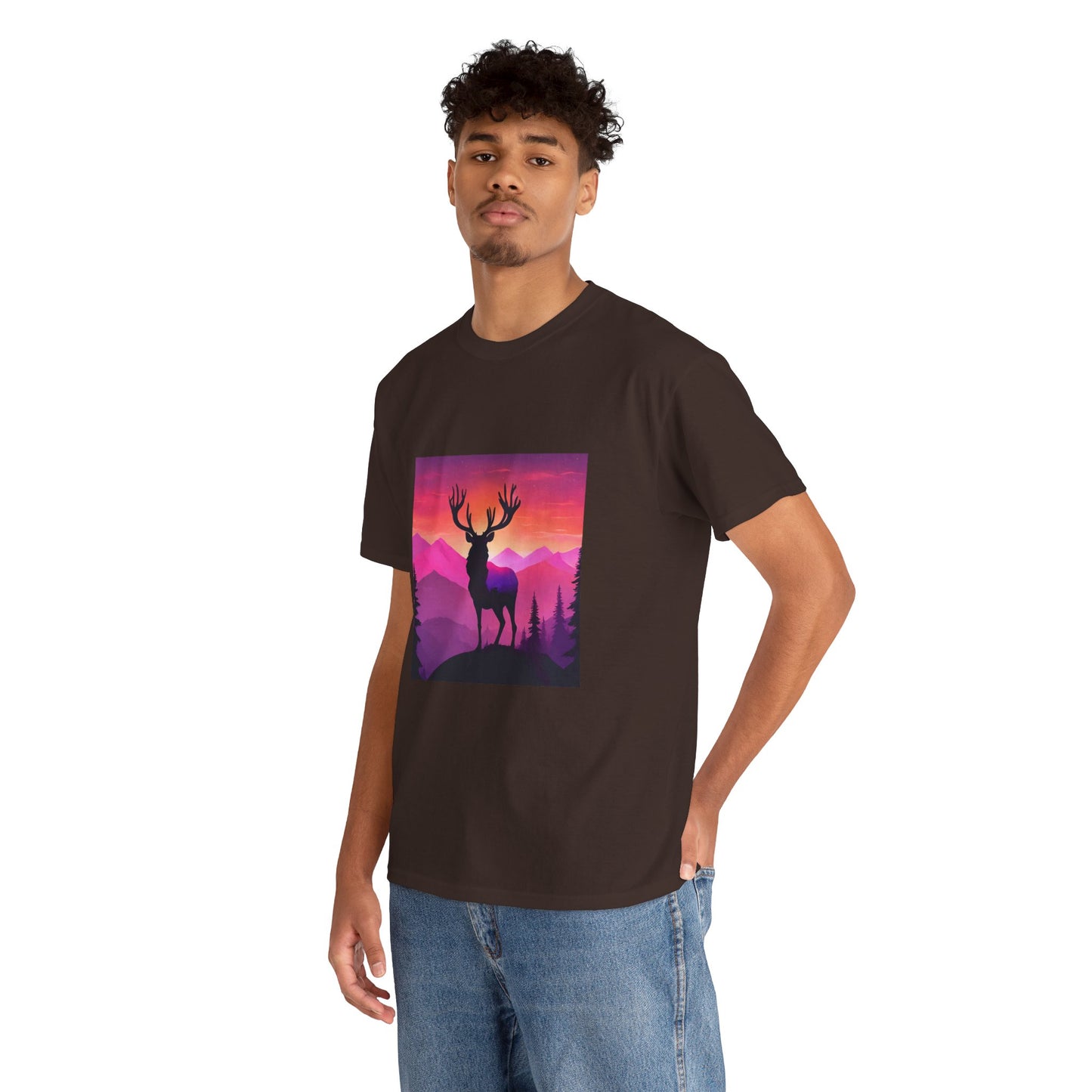 Deer Majestic Sunset Flashlander Gym Shirt