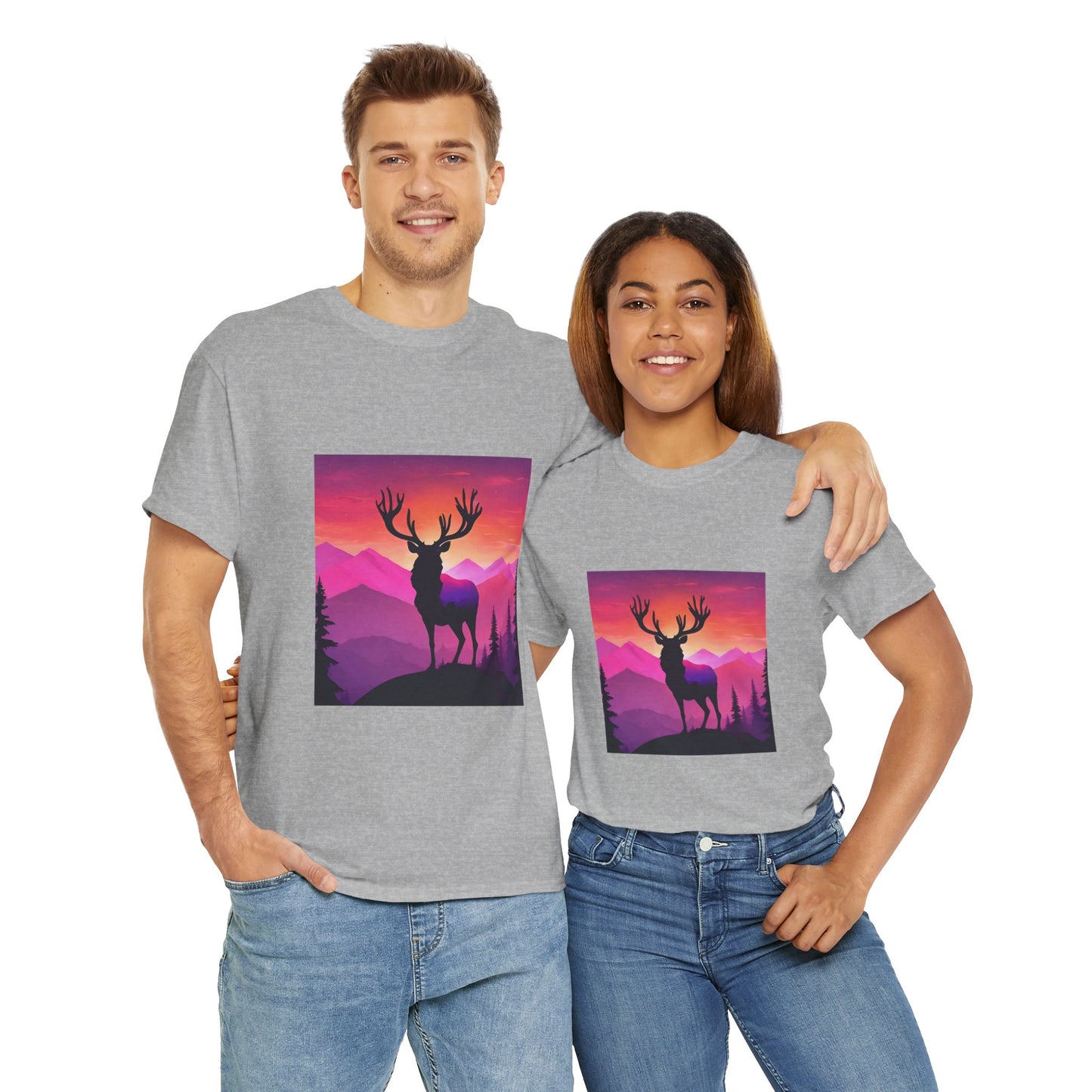 Deer Majestic Sunset Flashlander Gym Shirt