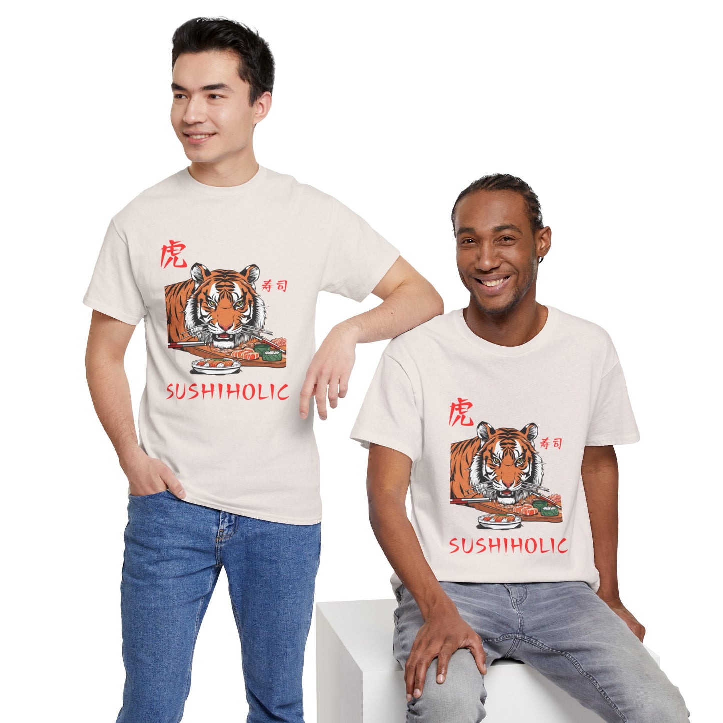 Tiger Sushi Lovers Sushiholic Graphic Tee Flashlander