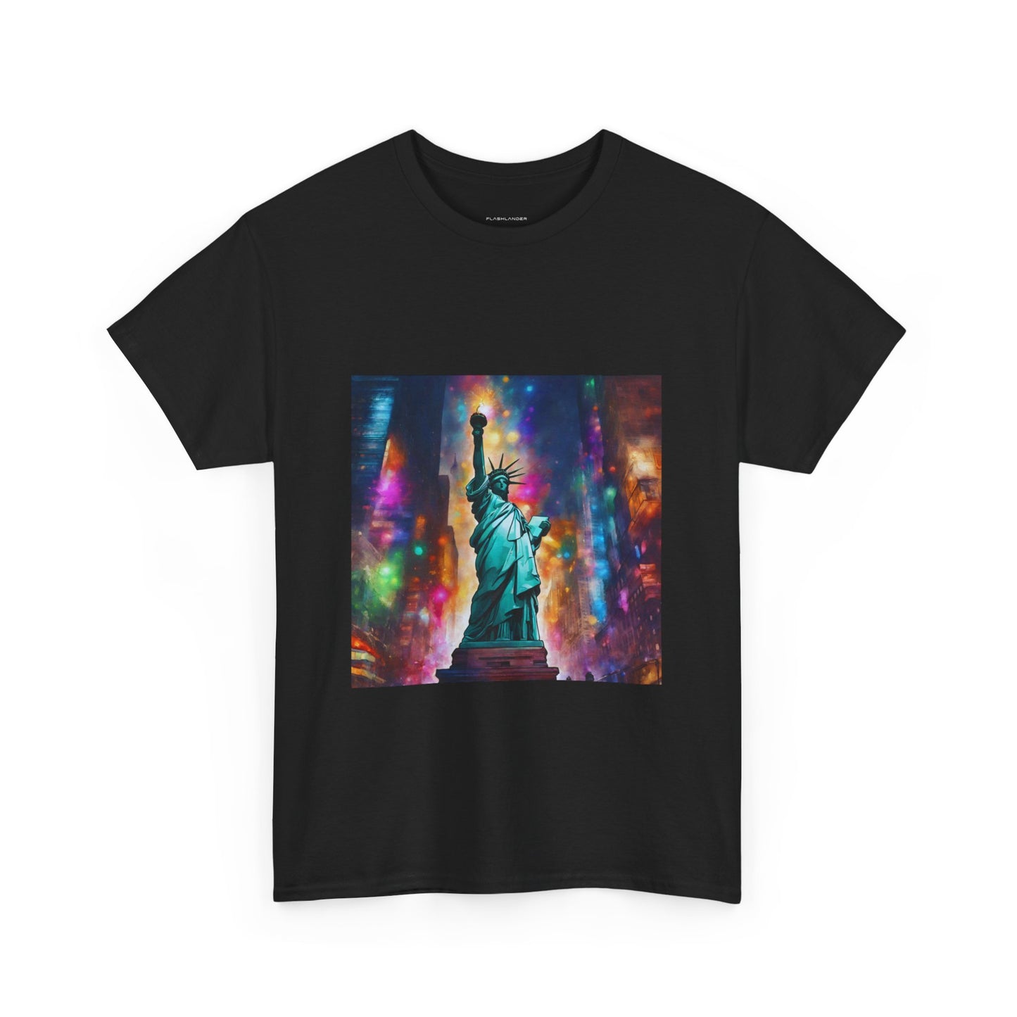 The Statue of Liberty in the Heart of New York Graphic Tee Flashlander