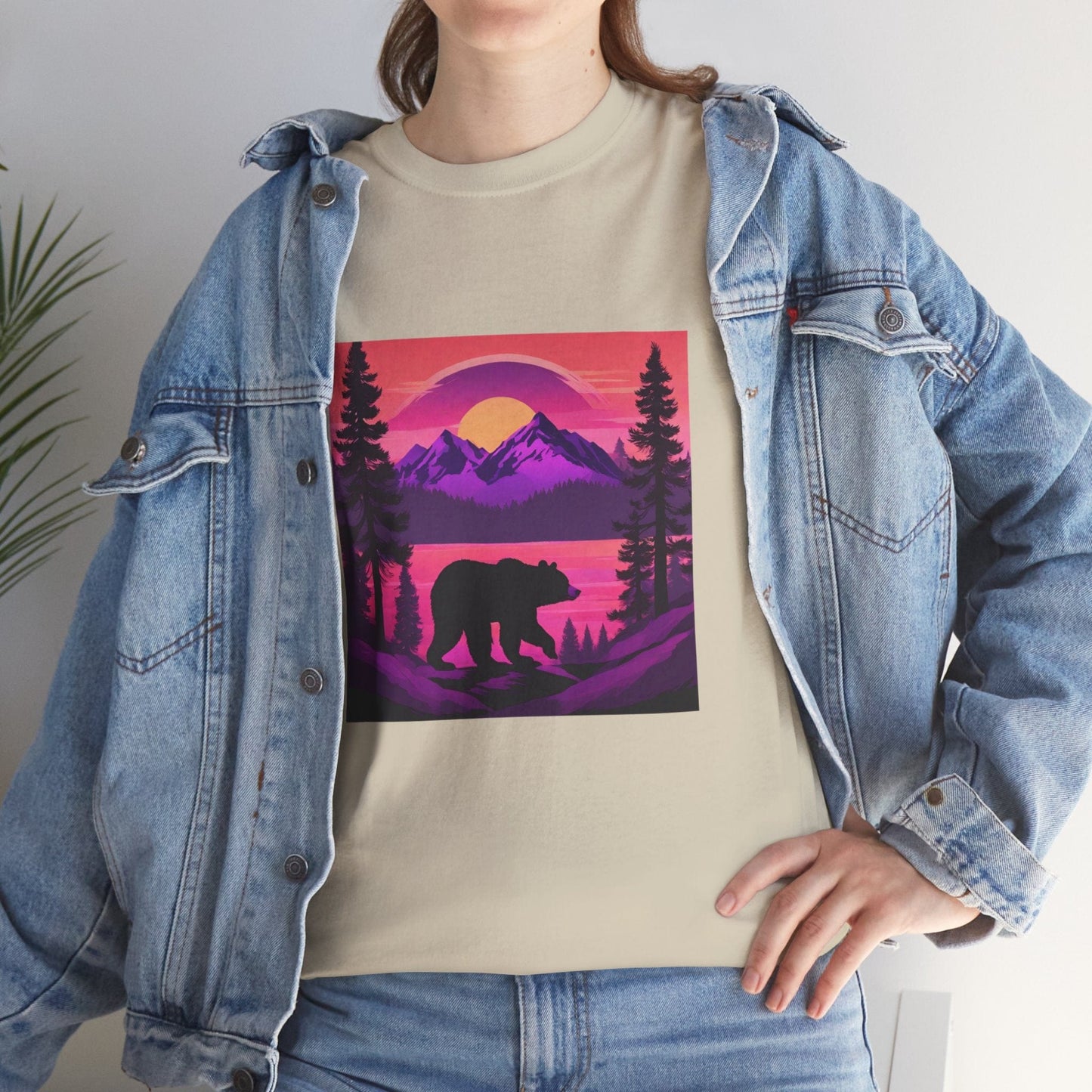 T-shirt graphique Bear Majestic Sunset Flashlander