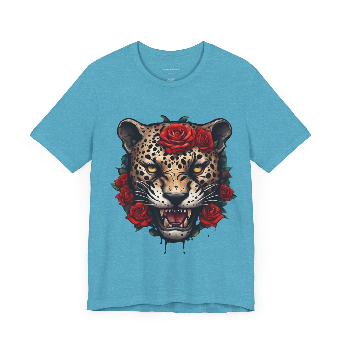 Jaguar Flames and Roses Graphic Tee Flashlander