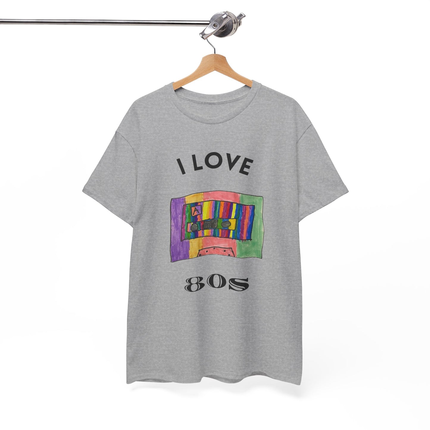 Retro Vibes Art Pop Cassette Tape I Love 80's - Flashlander Gym Shirt