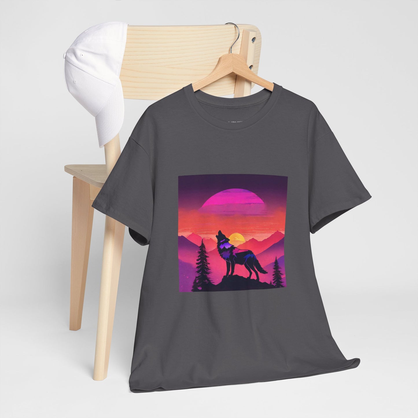 Wolf Majestic Sunset Gaphic Tee Flashlander