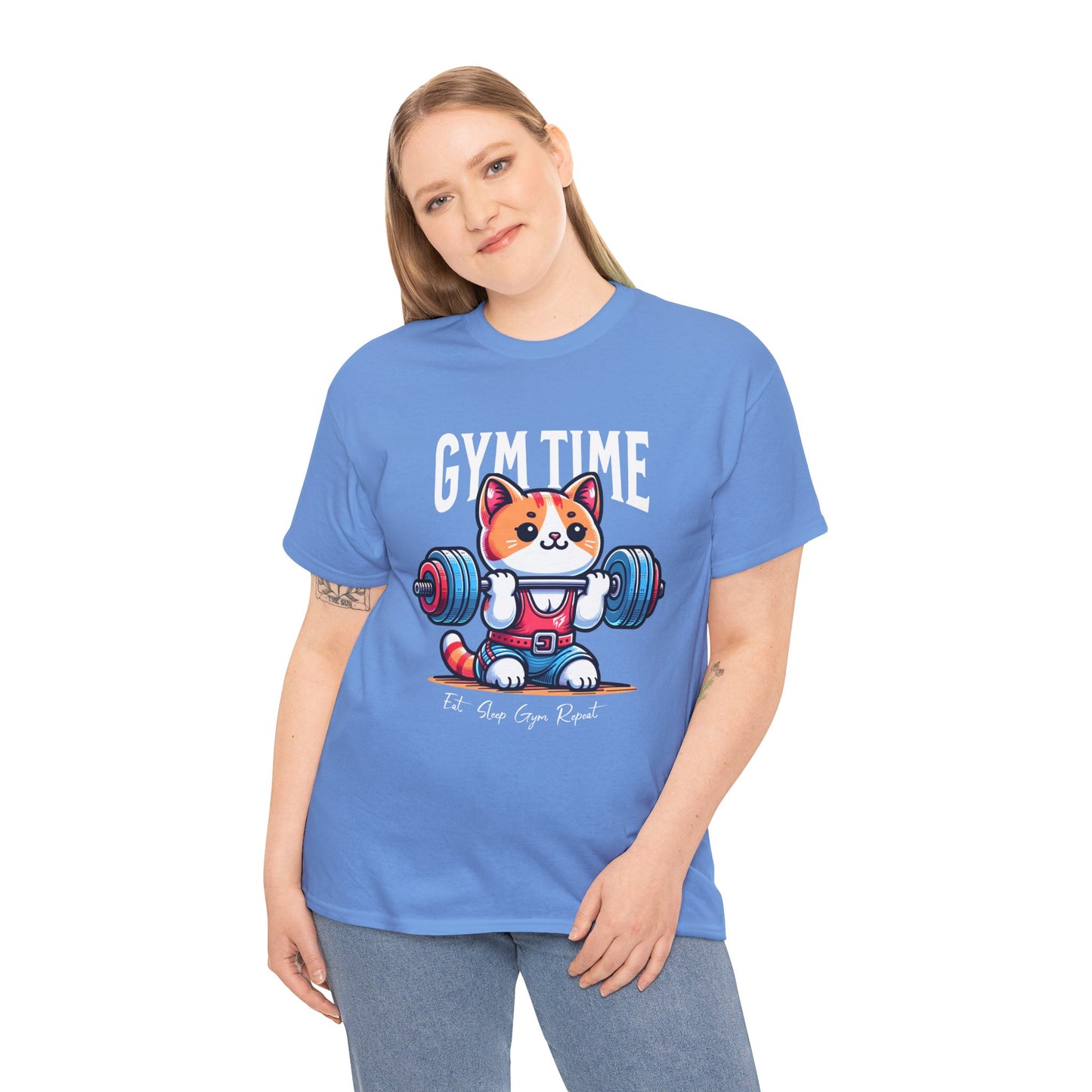 Cute Cat Gym Time Shirt Flashlander Graphic Tee