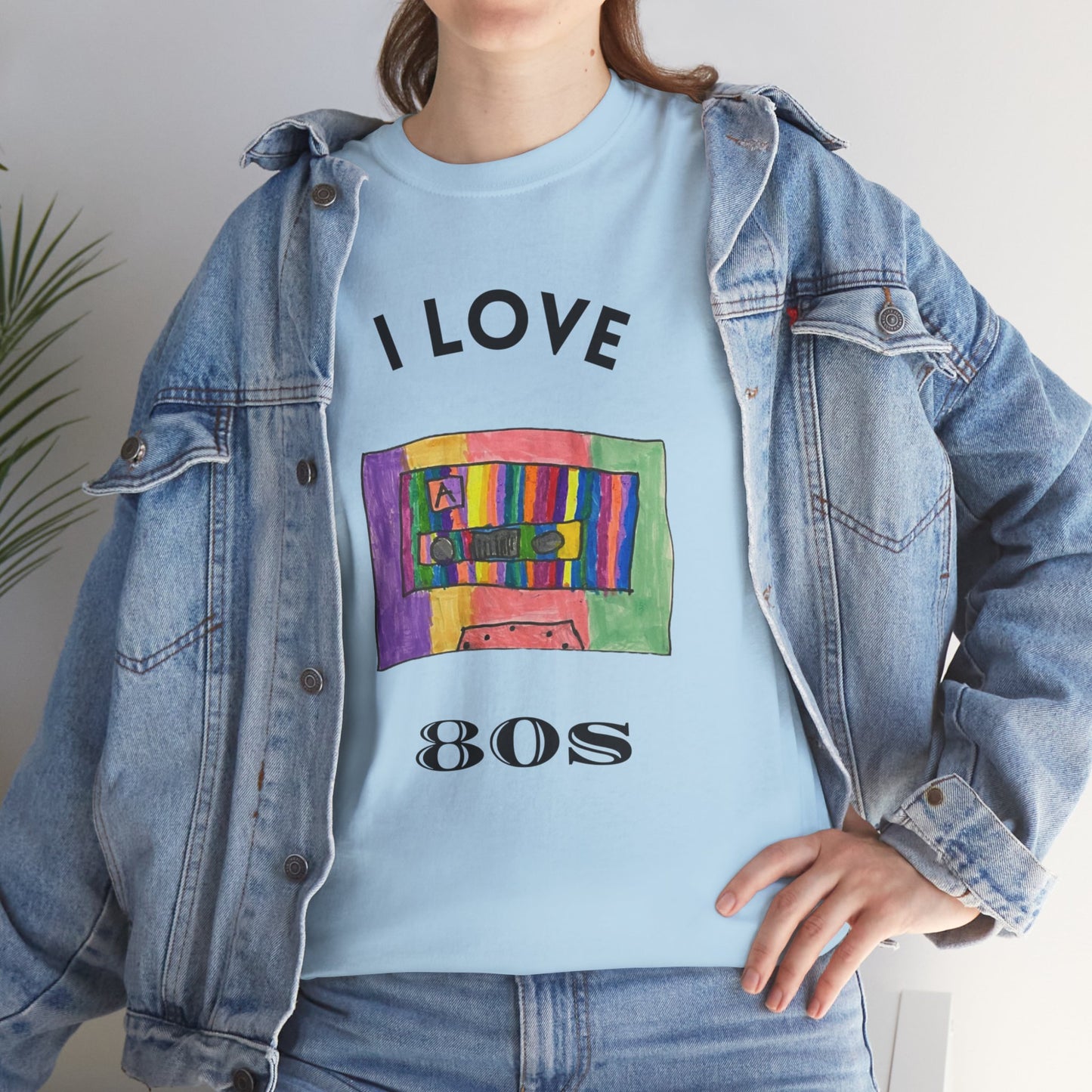 Retro Vibes Art Pop Cassette Tape I Love 80's - Flashlander Gym Shirt