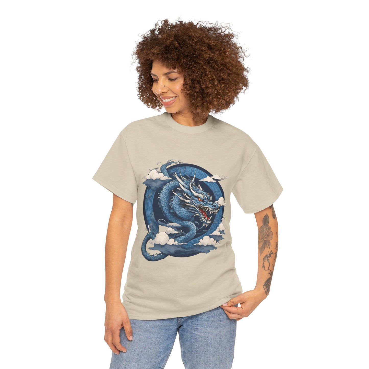 Dragon bleu japonais - T-shirt de sport Flashlander