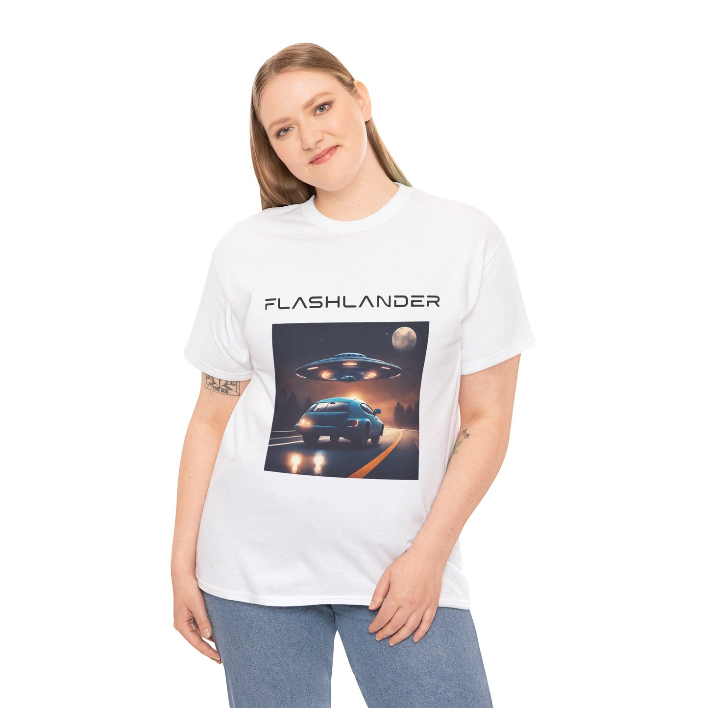 Retro UFO Alien Flashlander Gym Shirt