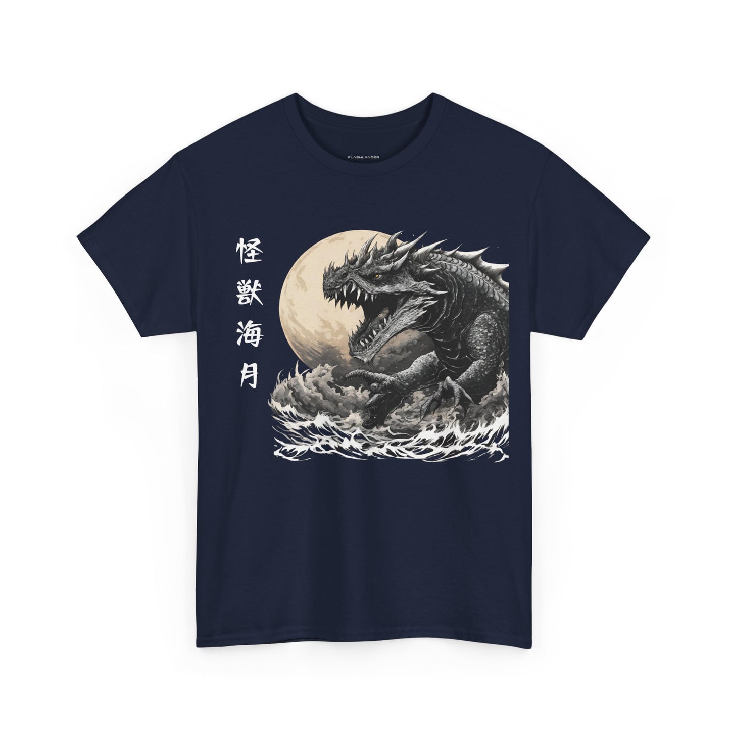 T-shirt de sport Flashlander, le monstre marin Kraken émerge, menace au clair de lune