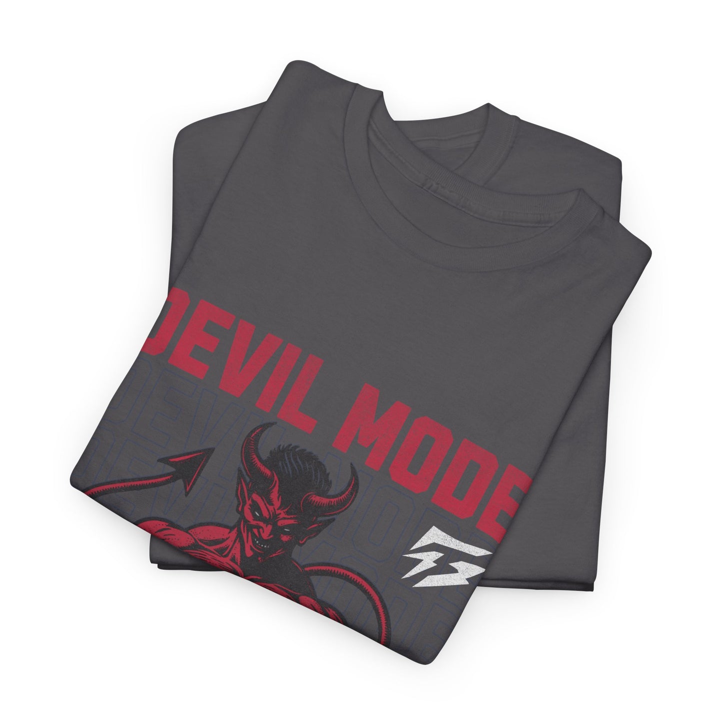 Devil Mode Gym Shirt Flashlander Cotton Unisex Charcoal Black Performance Graphic Tee