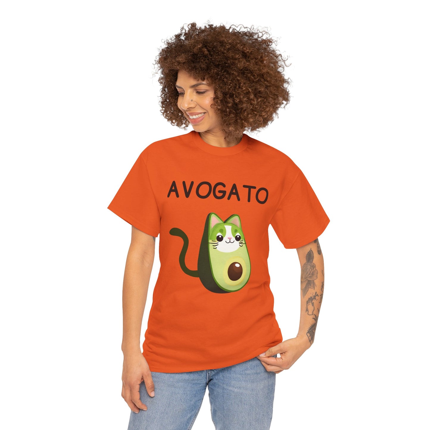 Avogato Funny Avocado Cat Face - Flashlander Gym Shirt