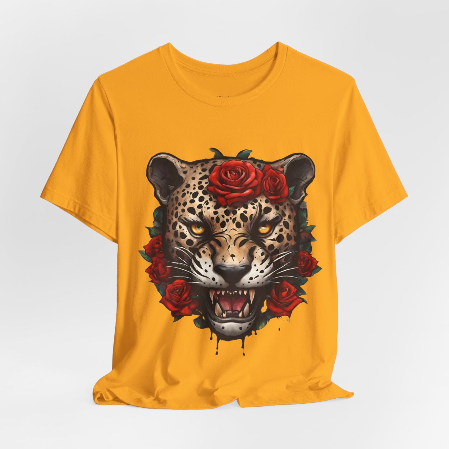 Jaguar Flames and Roses Graphic Tee Flashlander