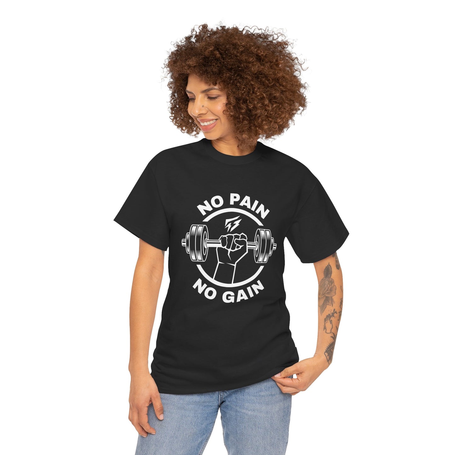 Lifting Flashlander Gym Shirt No Pain No Gain Quote Tee