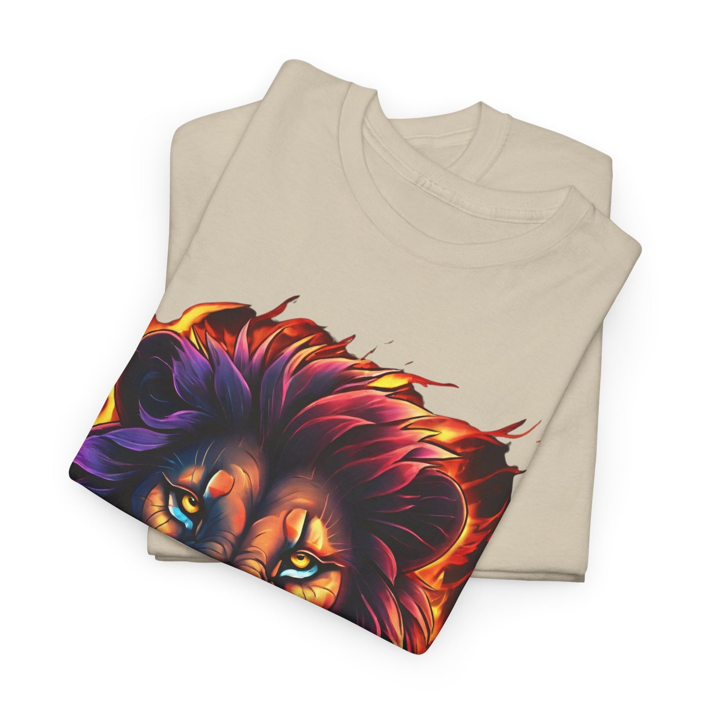 Lion Flames and Roses T-Shirt Flashlander