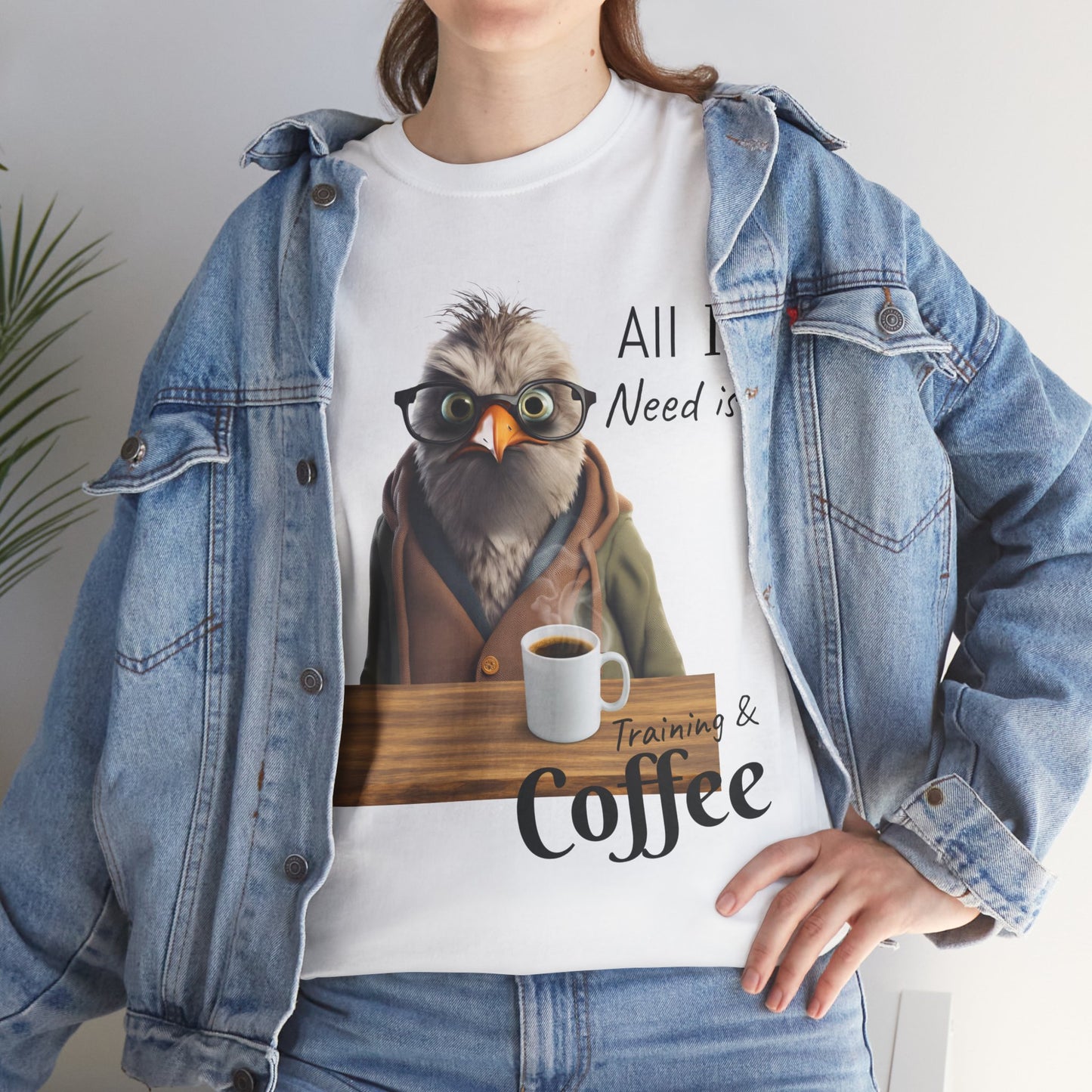 Tout ce dont j'ai besoin, c'est d'une formation et d'un café - T-shirt drôle d'oiseau - Flashlander Gym Shirt