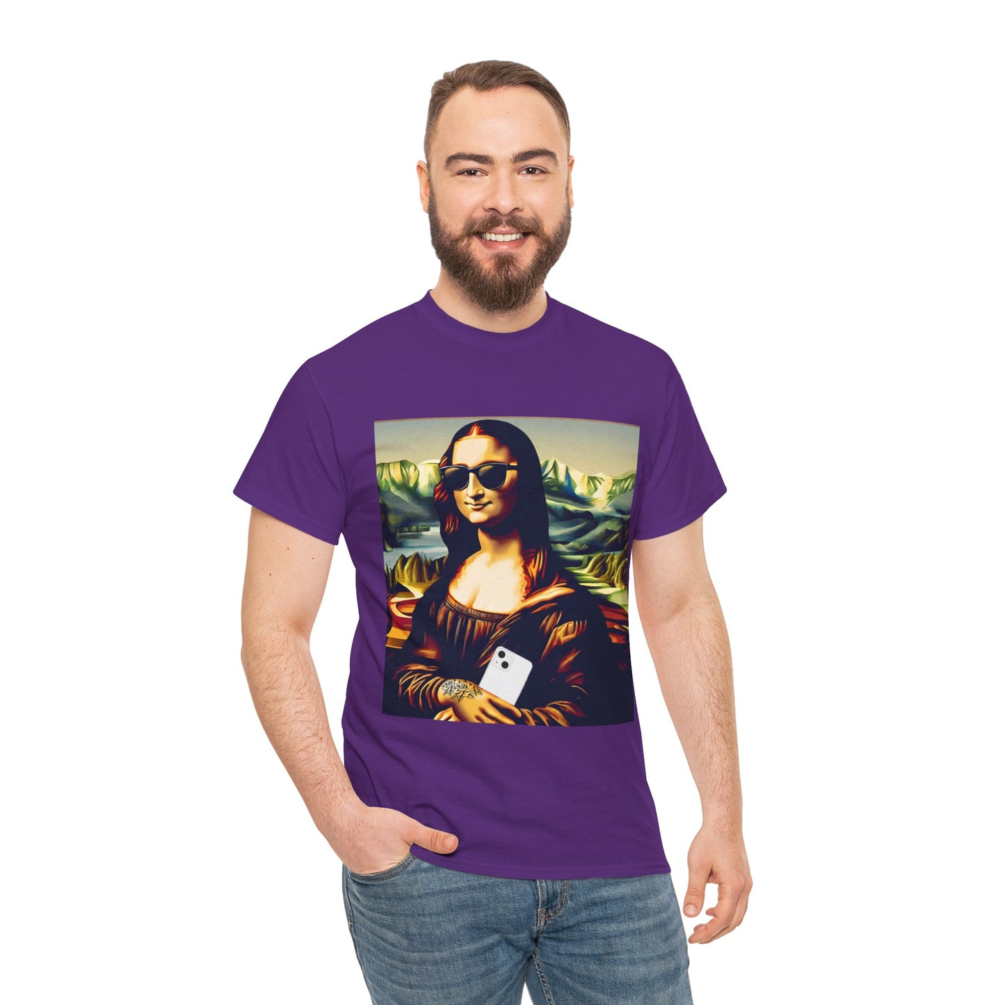 Funny modern Mona Lisa - Flashlander Gym Shirt