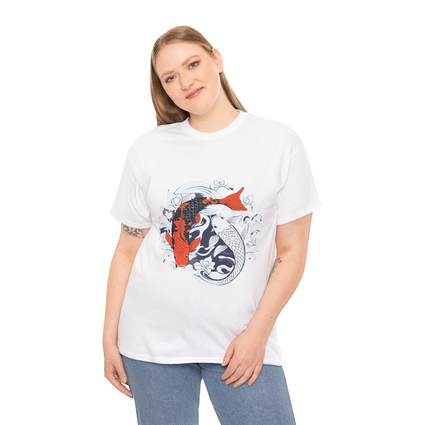 Yin Yang Japanese Koi Fish Flashlander Gym Shirt