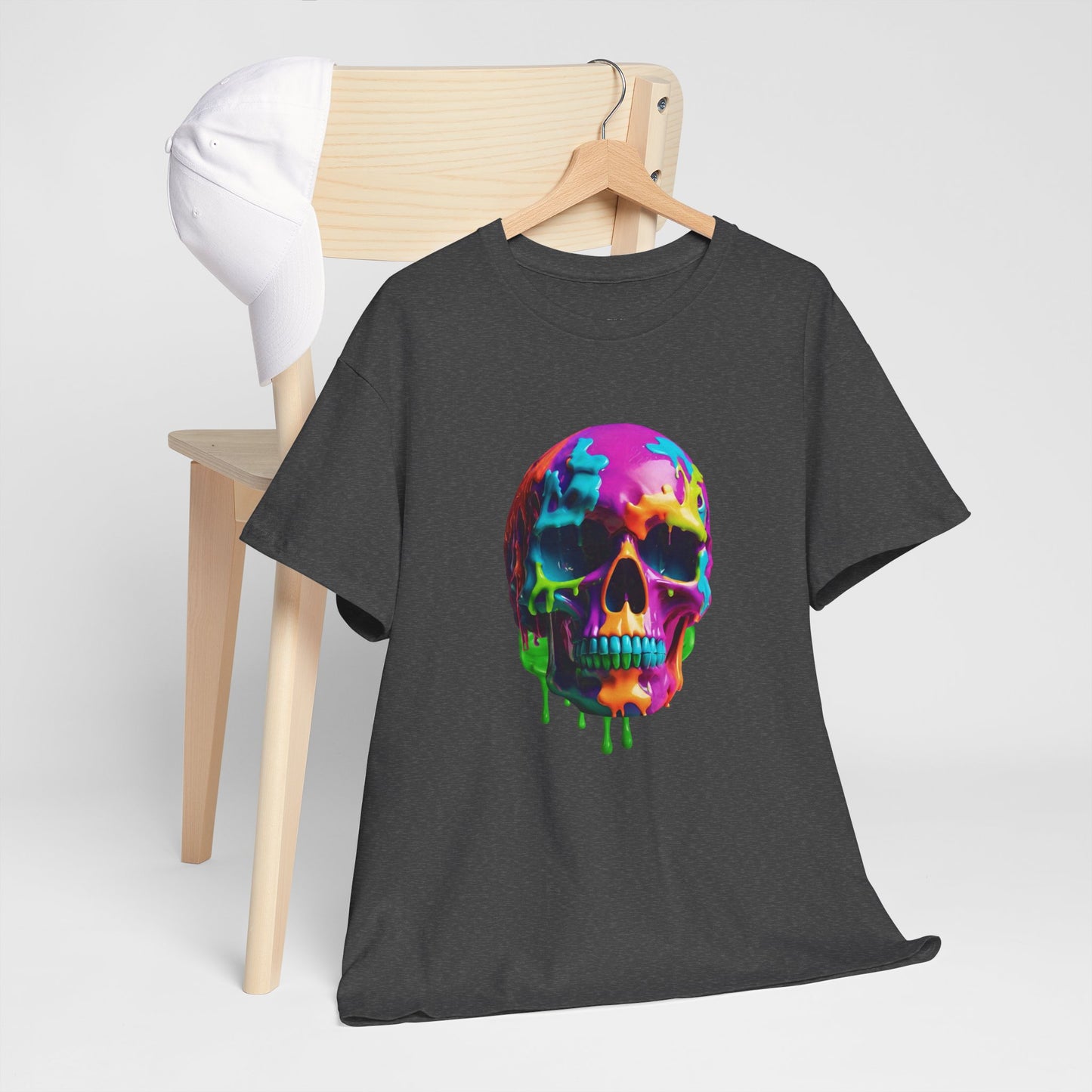 Camiseta con calavera de fusión de neón Flashlander