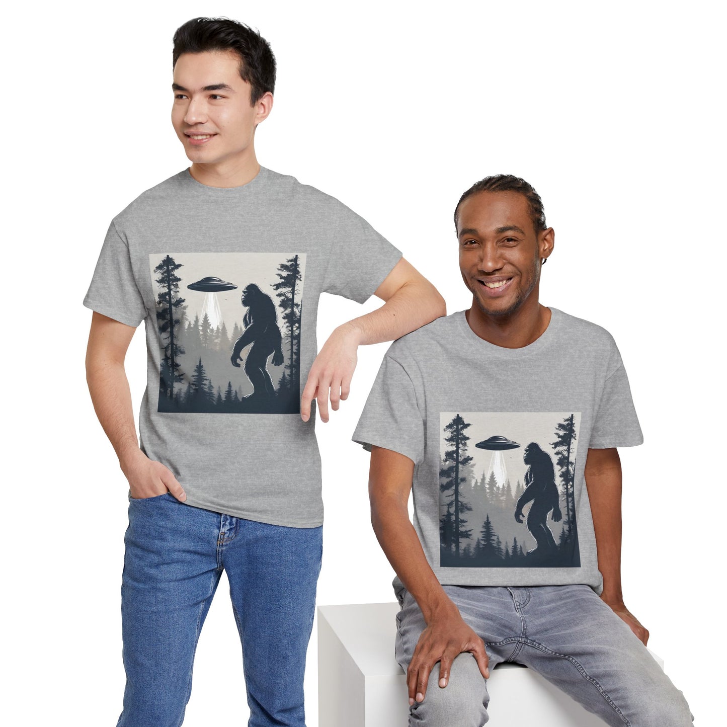 Sasquatch rencontre Bigfoot et OVNI - T-shirt de sport Flashlander