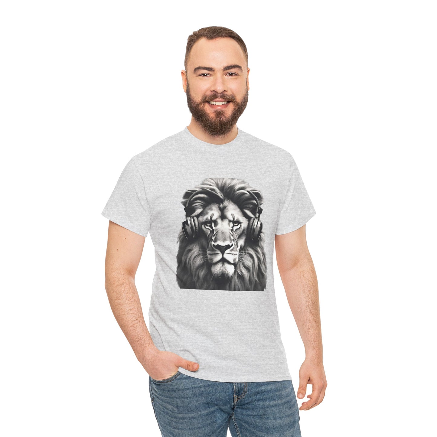 Lion Training with Headphones - Flashlander Gym Shirt