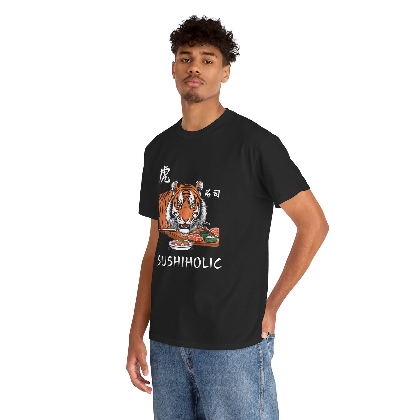 Tiger Sushi Lovers Sushiholic Graphic Tee Flashlander