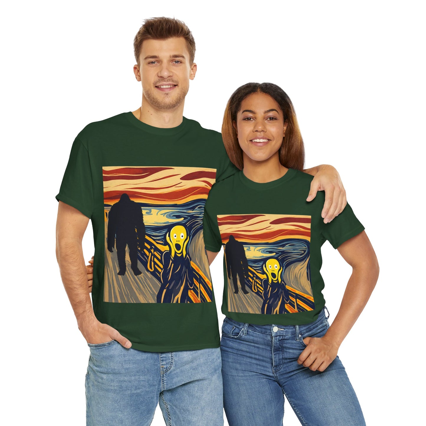 The Scream Meets Bigfoot A Startling Encounter - Flashlander Gym Shirt