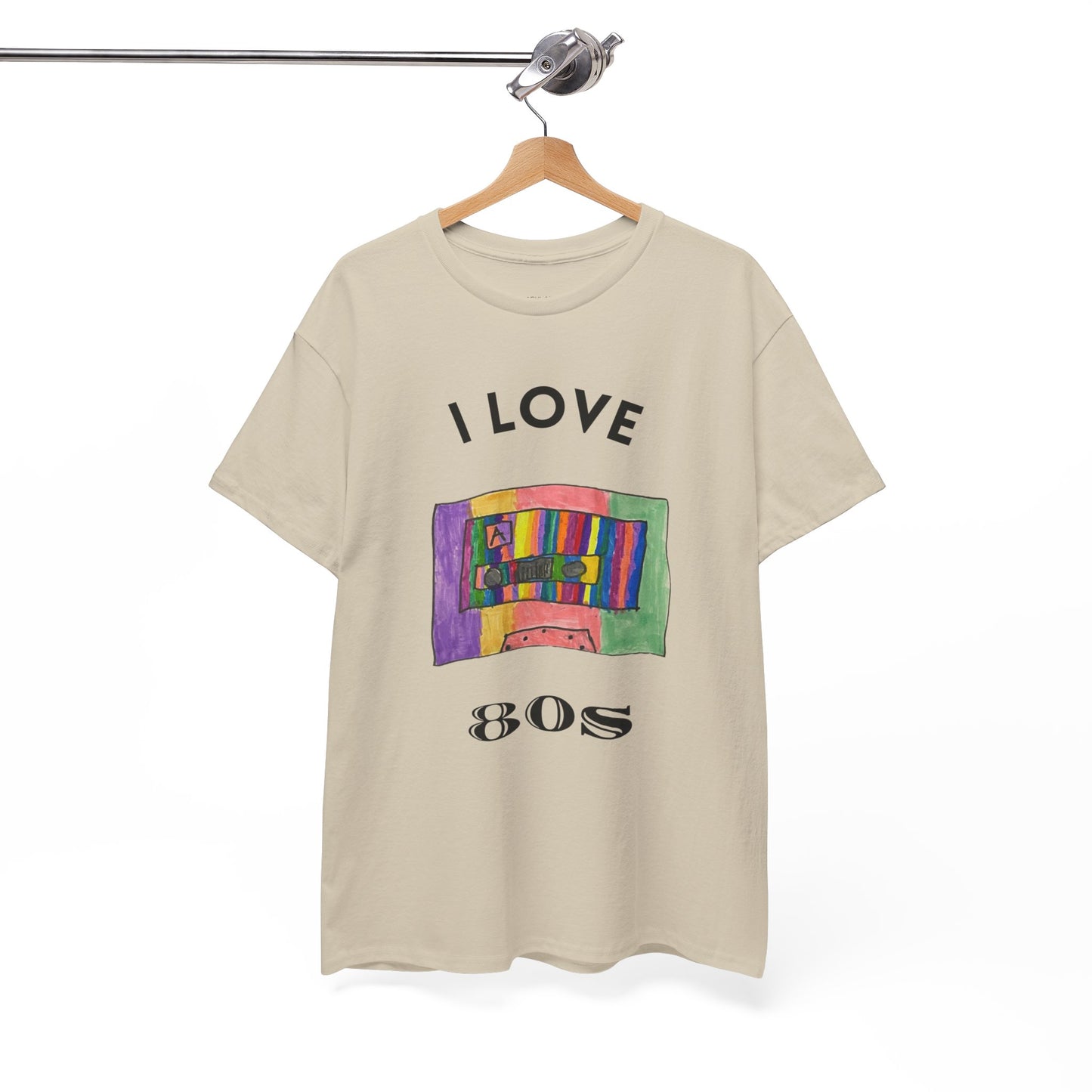 Retro Vibes Art Pop Cassette Tape I Love 80's - Flashlander Gym Shirt