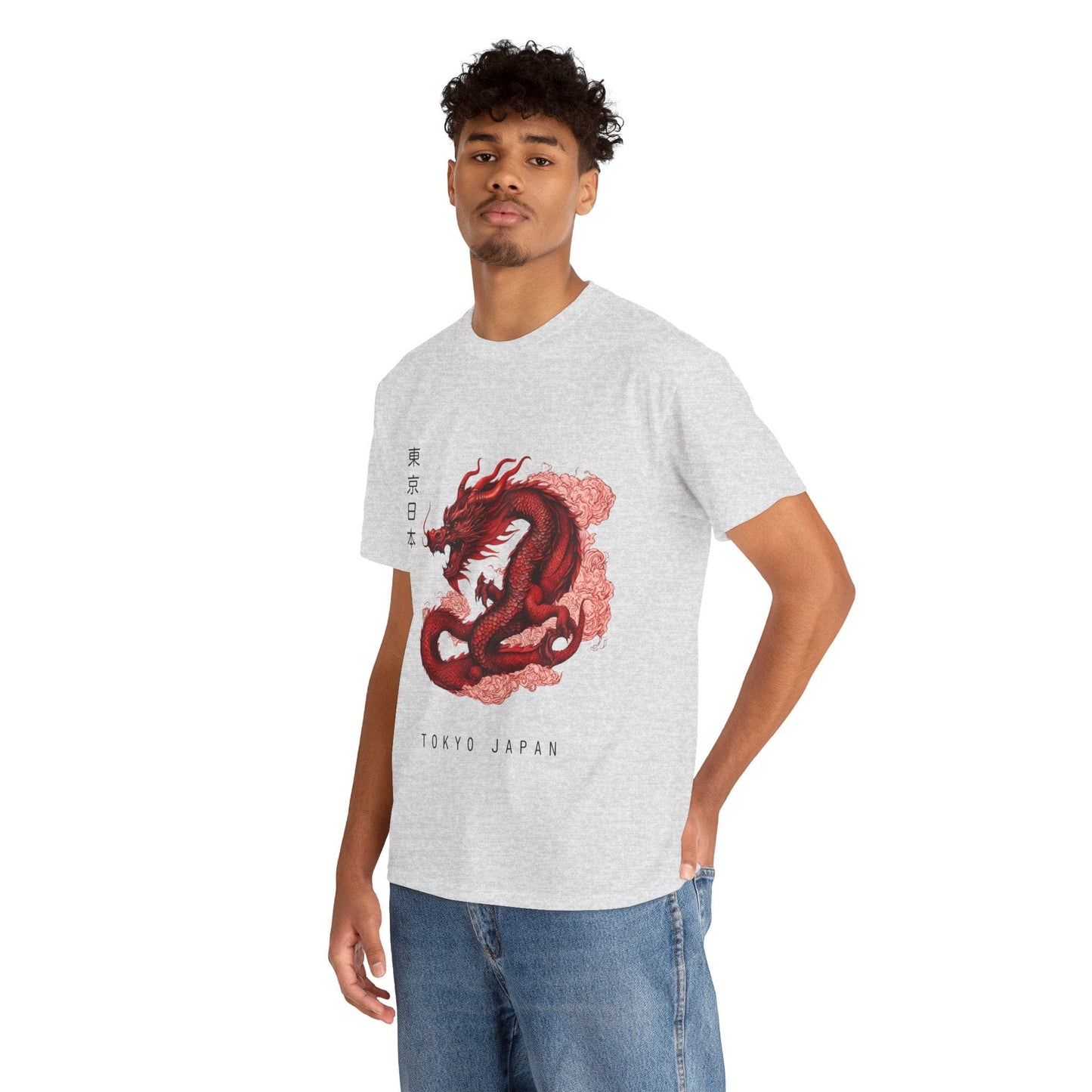 Red Dragon with Custom Japanese Name - Flashlander Gym Shirt